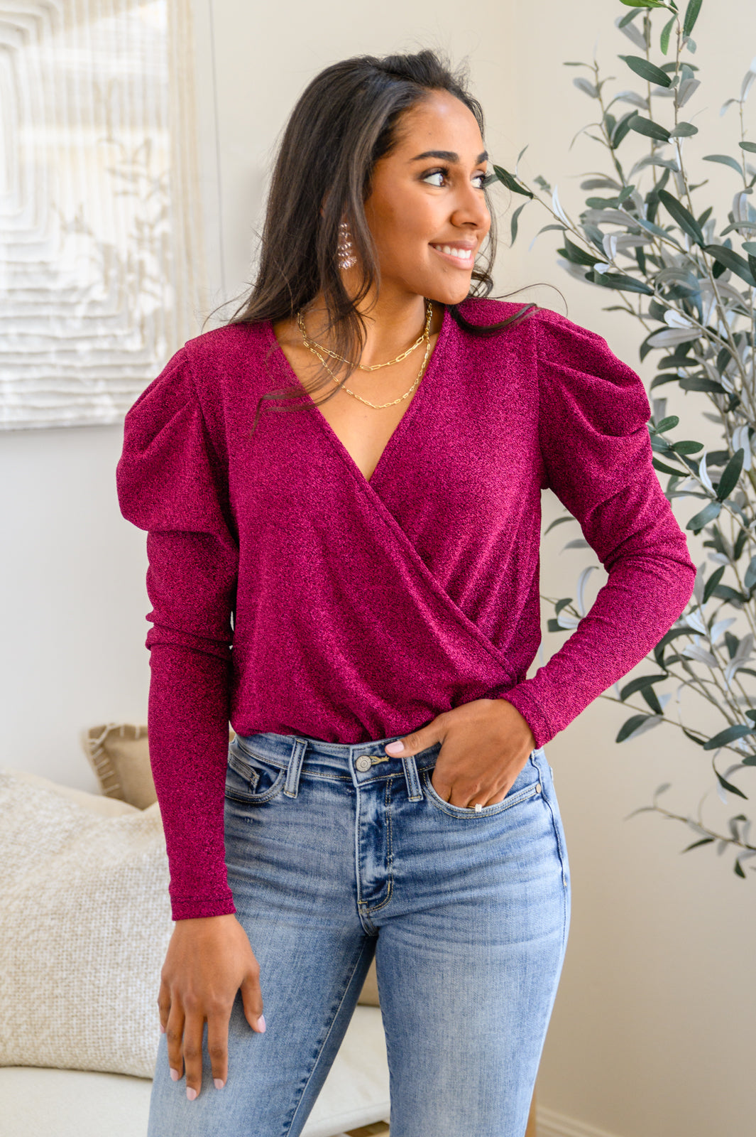 Body cruzado Take Me Out en color magenta