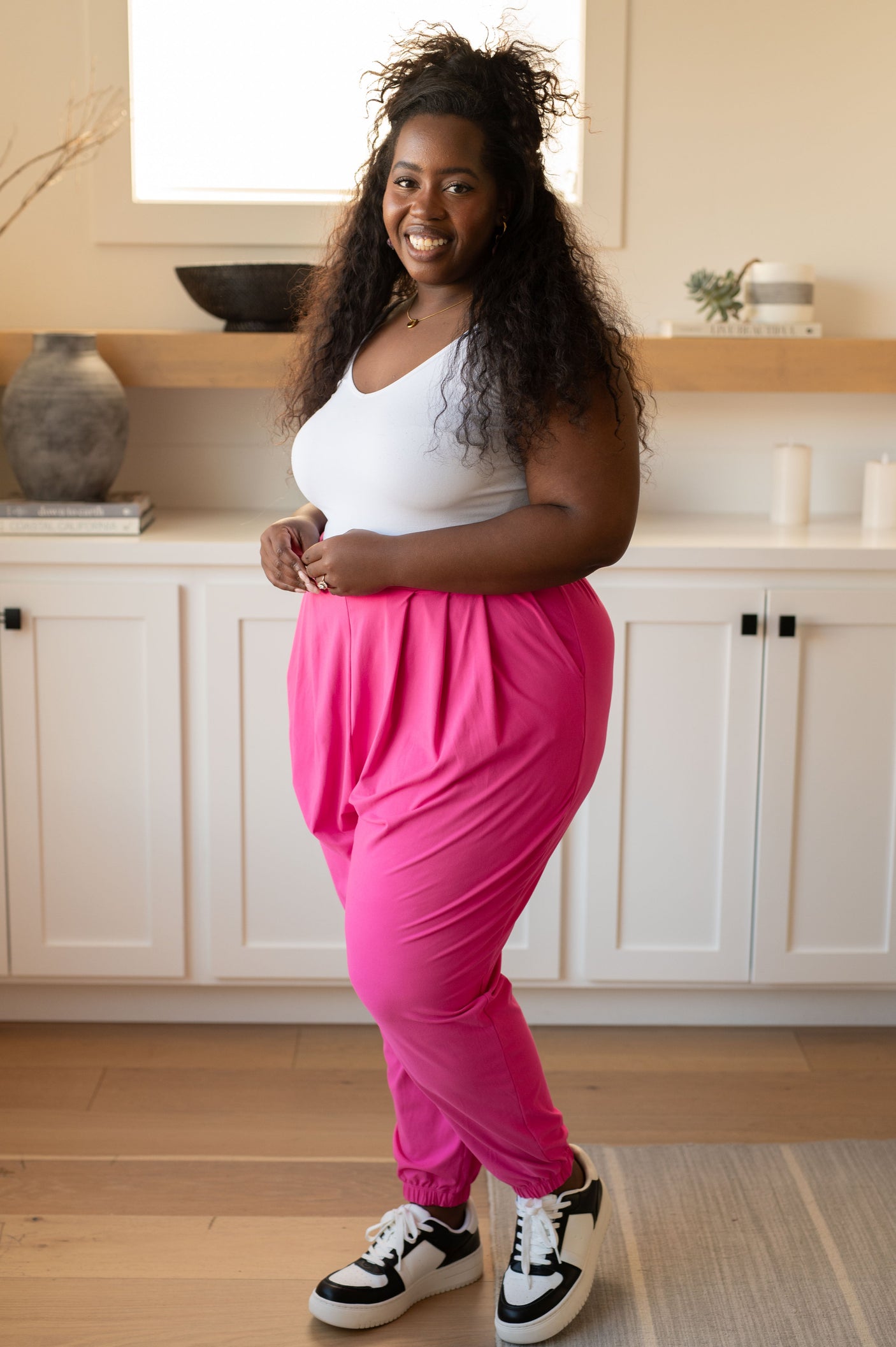 The Motive Slouch Jogger in Hot Pink - Liarian Unlimited Boutique