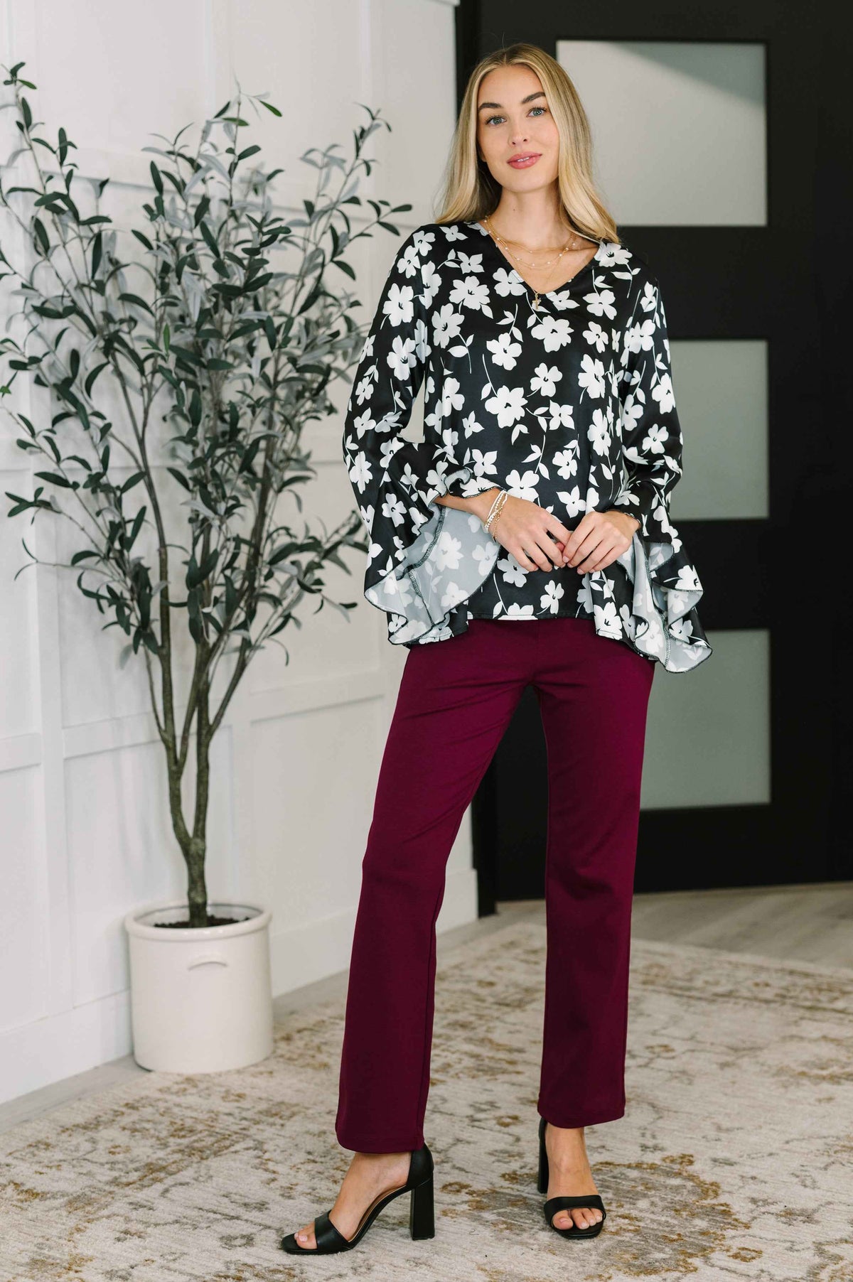 Time and Time Again Floral Blouse