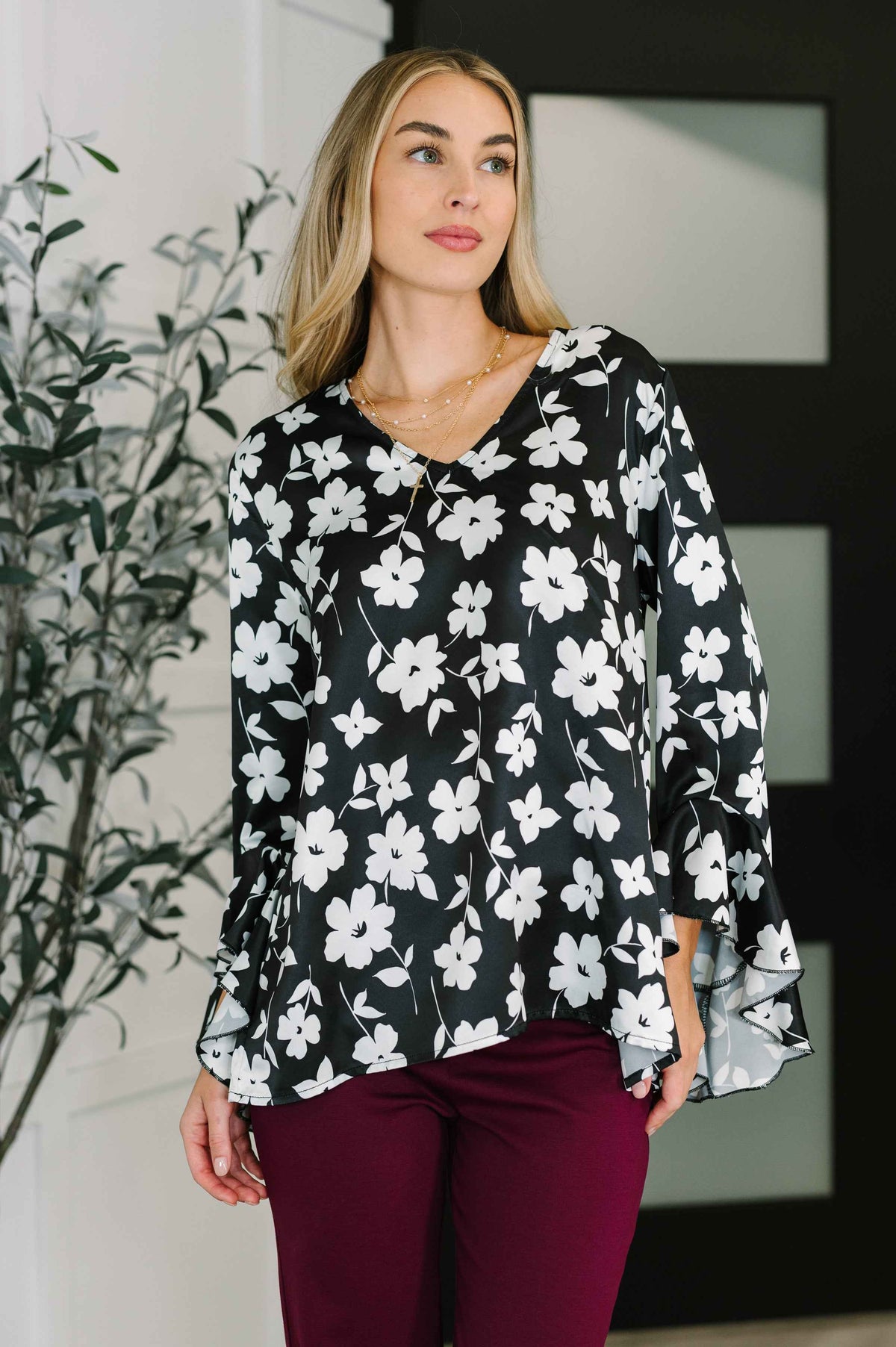 Time and Time Again Floral Blouse