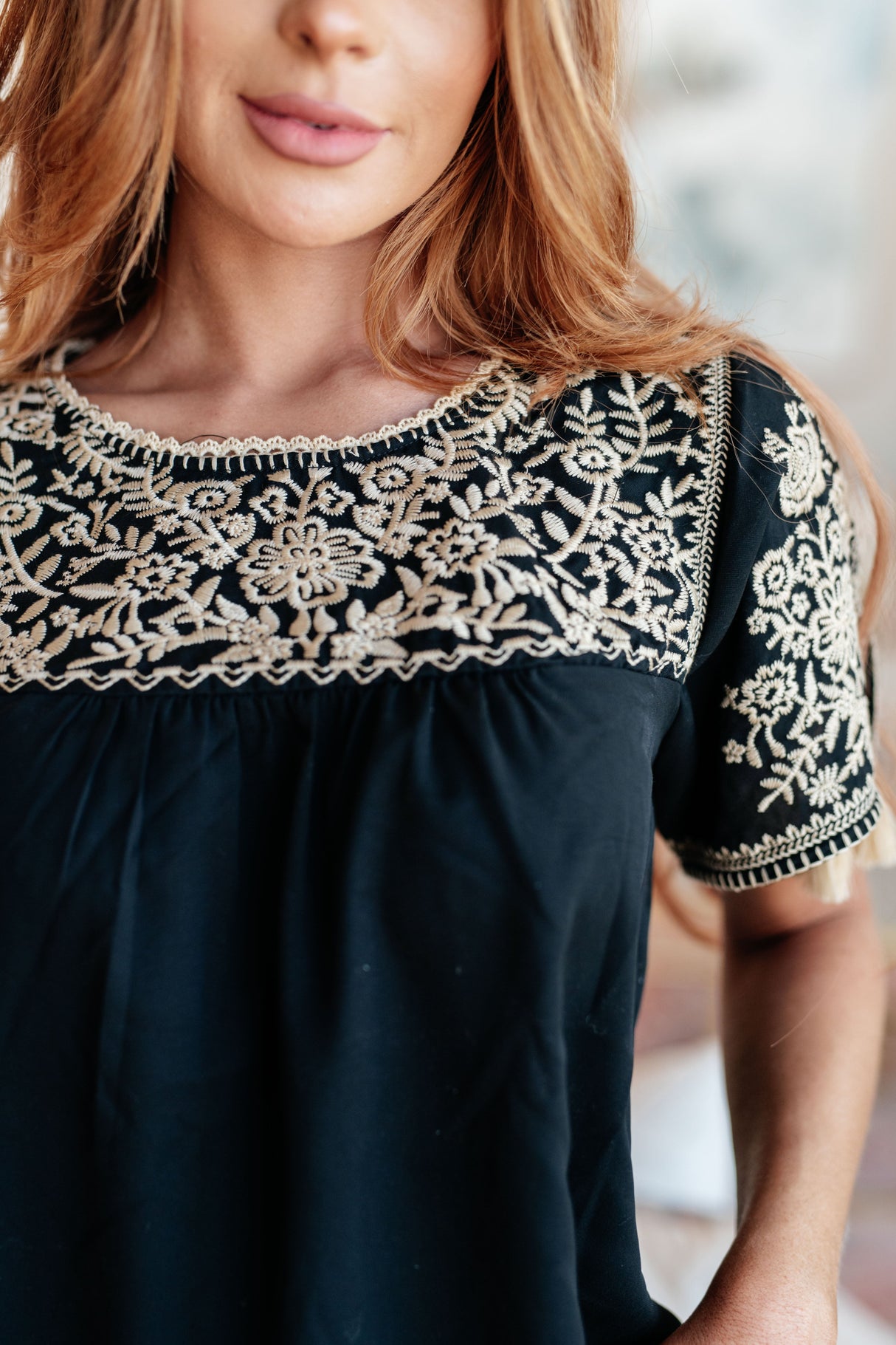 Try Again Embroidered Top - Liarian Unlimited Boutique