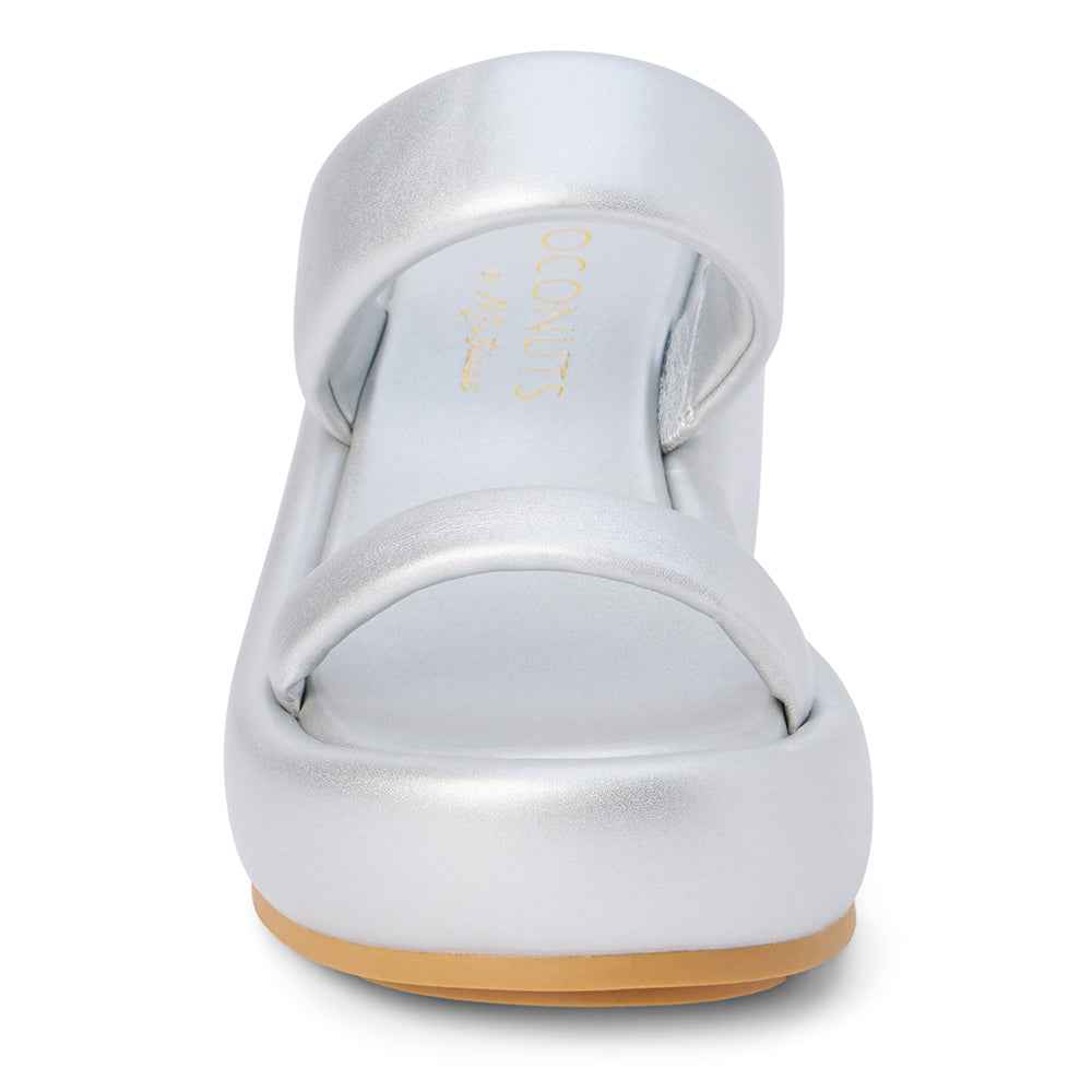 Unique Wedge Sandal in Silver