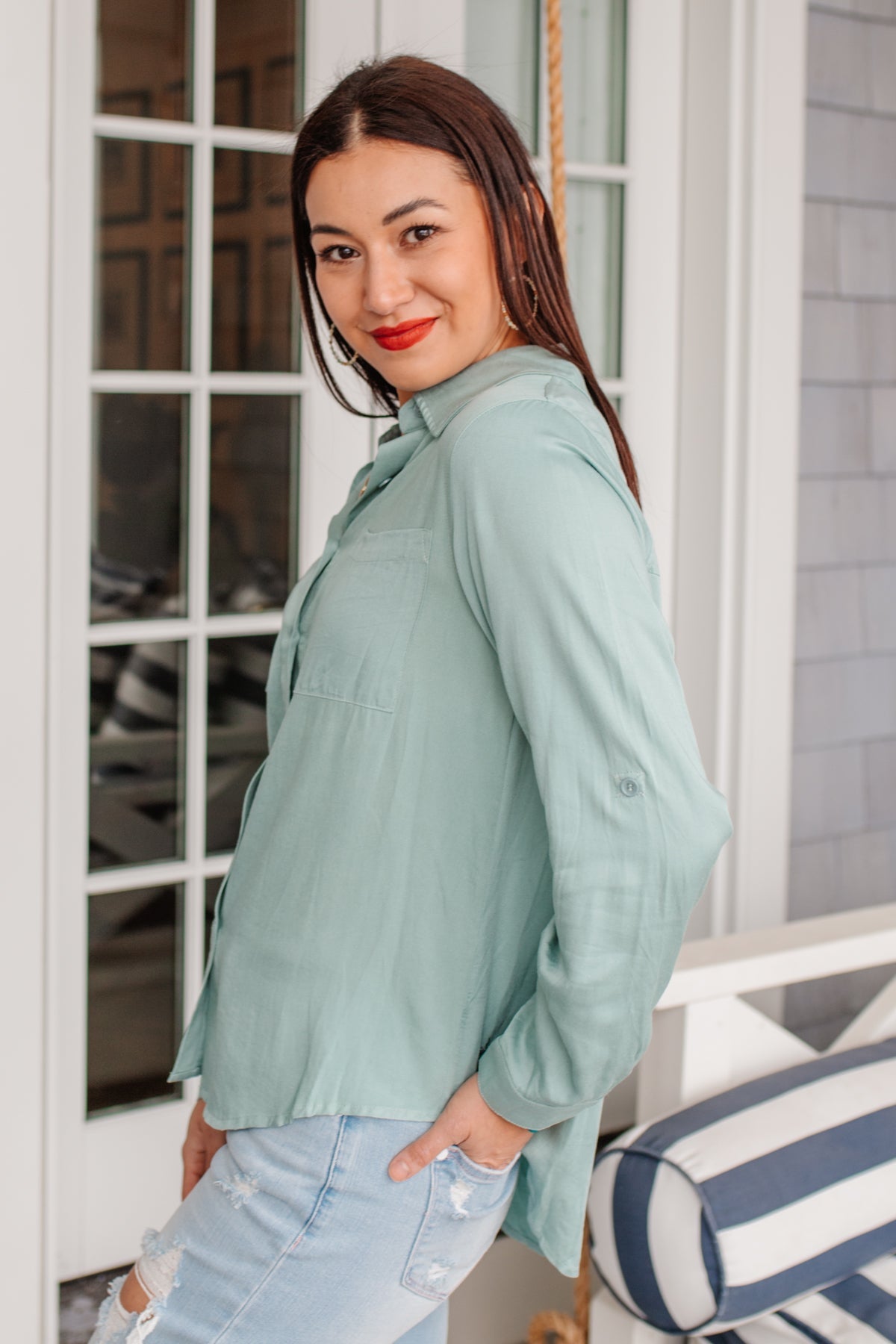Blusa Confianza Inquebrantable en Azul Claro