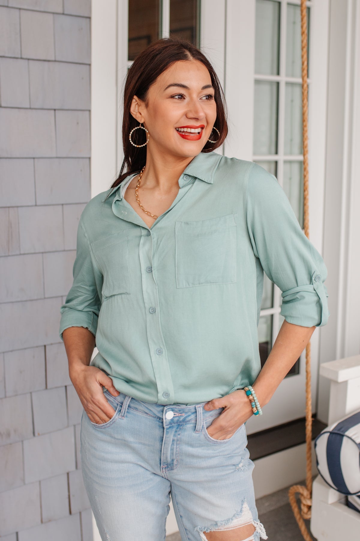 Blusa Confianza Inquebrantable en Azul Claro