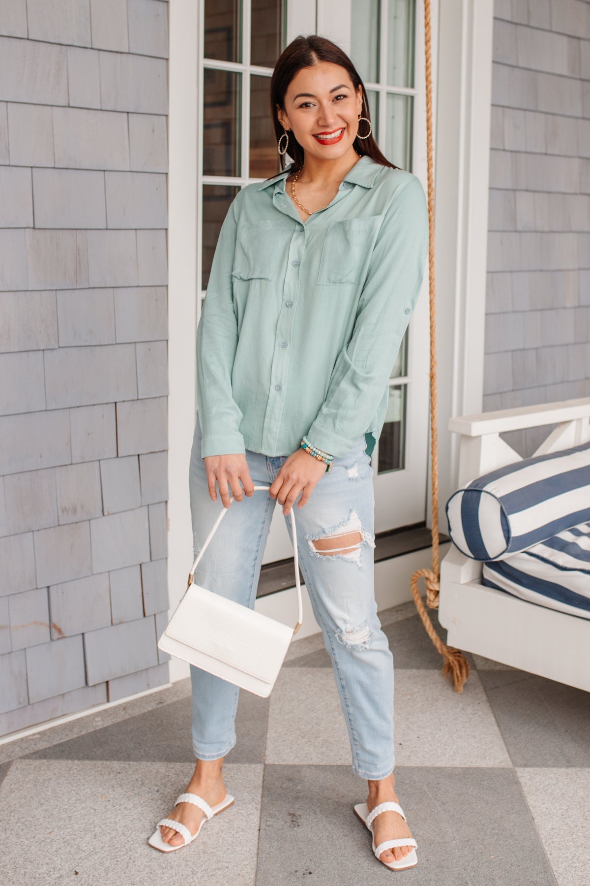Blusa Confianza Inquebrantable en Azul Claro
