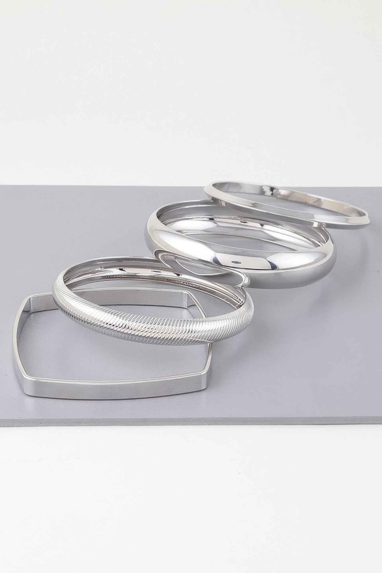 Multi Shiny Silver Layer Bracelet