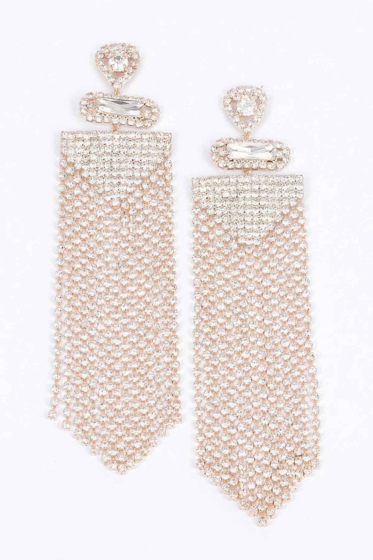 Rhinestone Fringe Earring