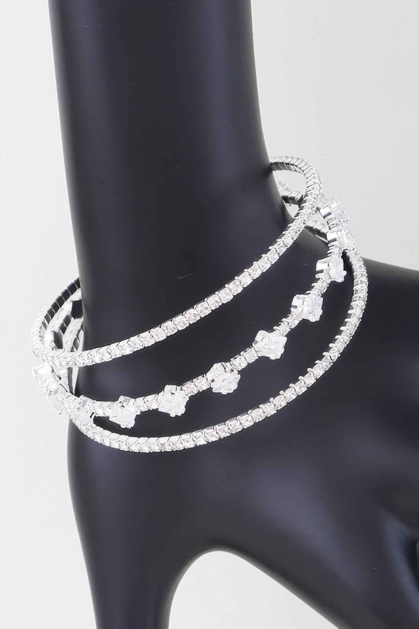 Triple Cubic Zirconia Bracelet