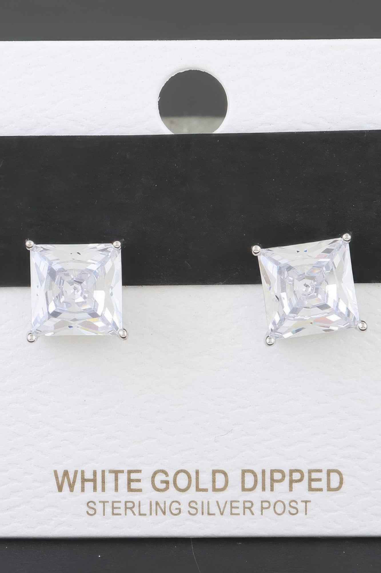 Silver Cubic Zirconia Rhinestone Earrings