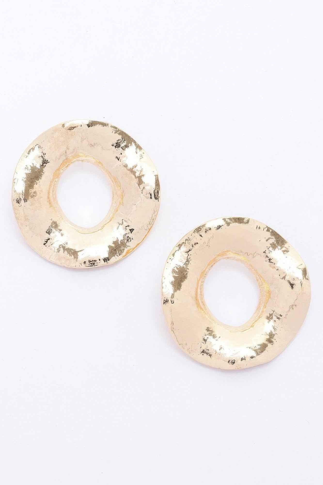 Metal Gold Dip Earring