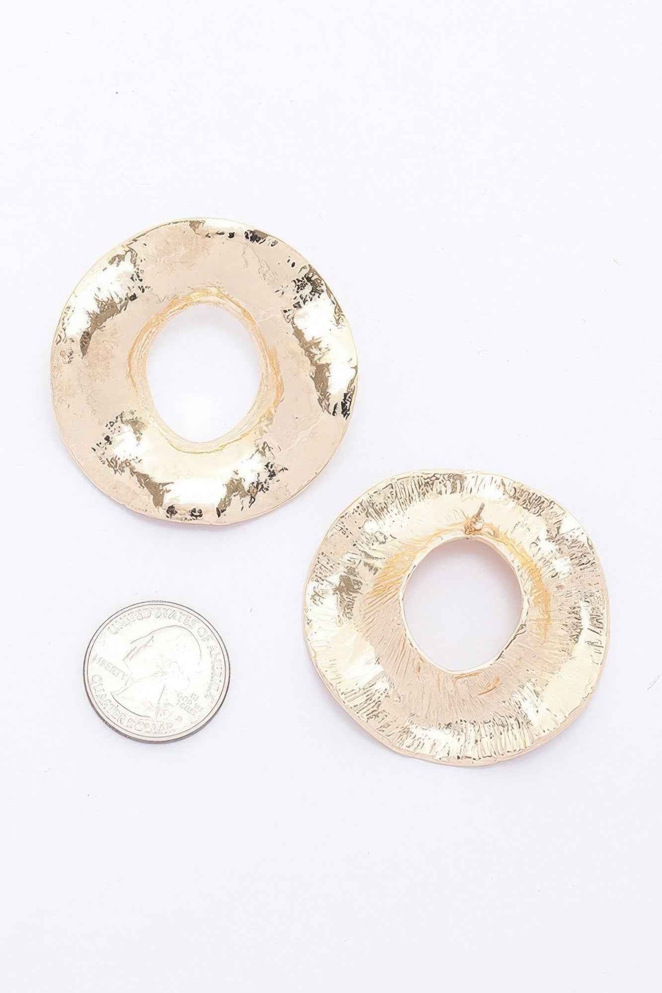 Metal Gold Dip Earring