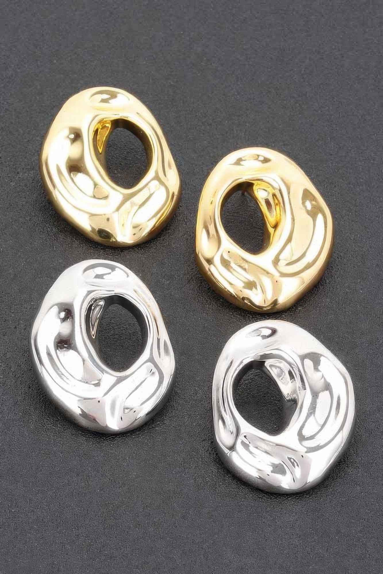 Metal Gold Dip Earring