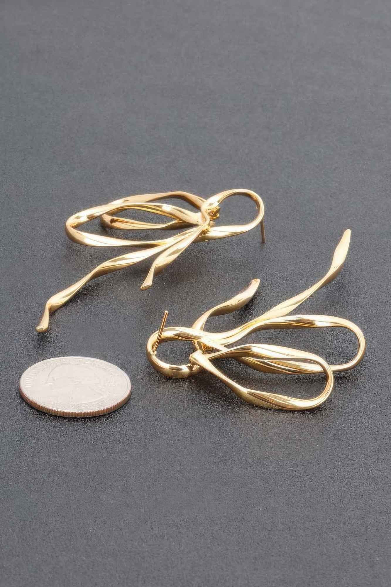 Metal Gold Dip Earring
