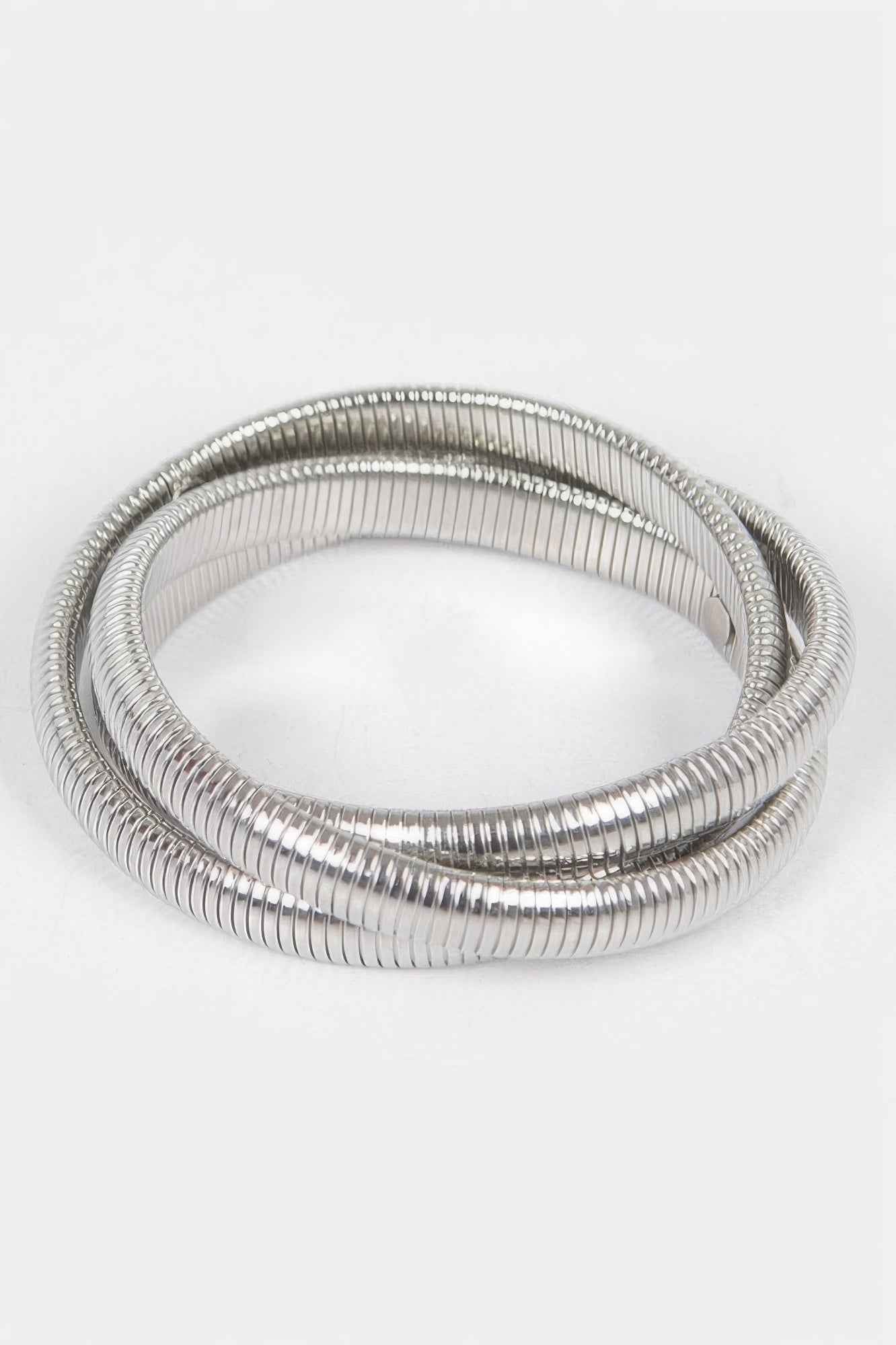 Aluminum Triple Stretch Chain Bracelet