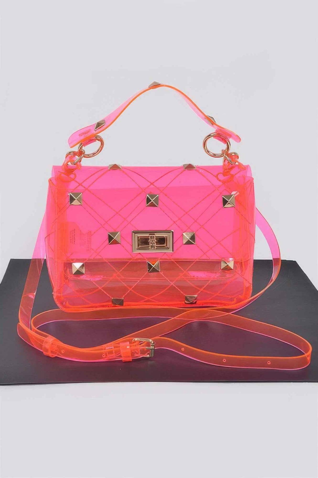 Studded Clear Handle Bag