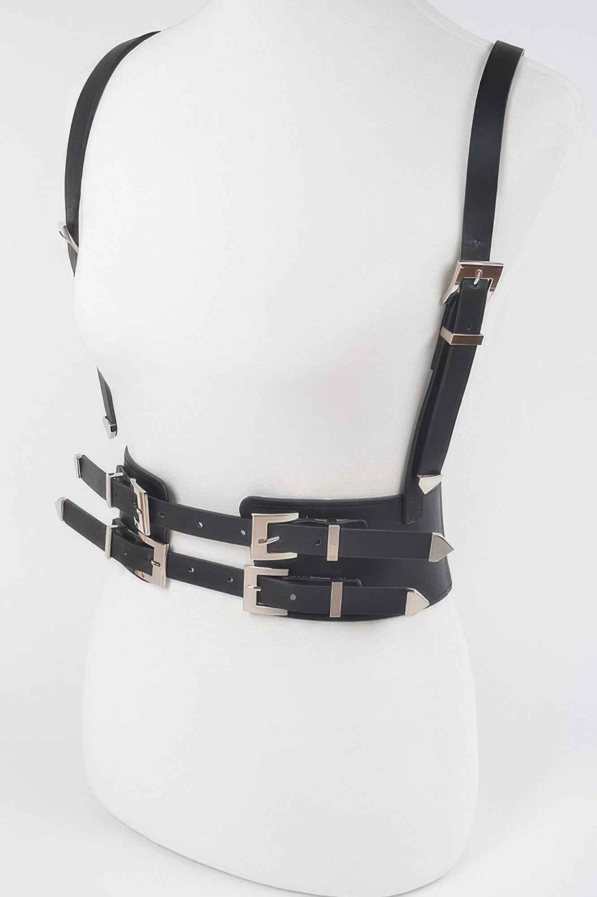 Multi Buckle Plus Size Harness Belt