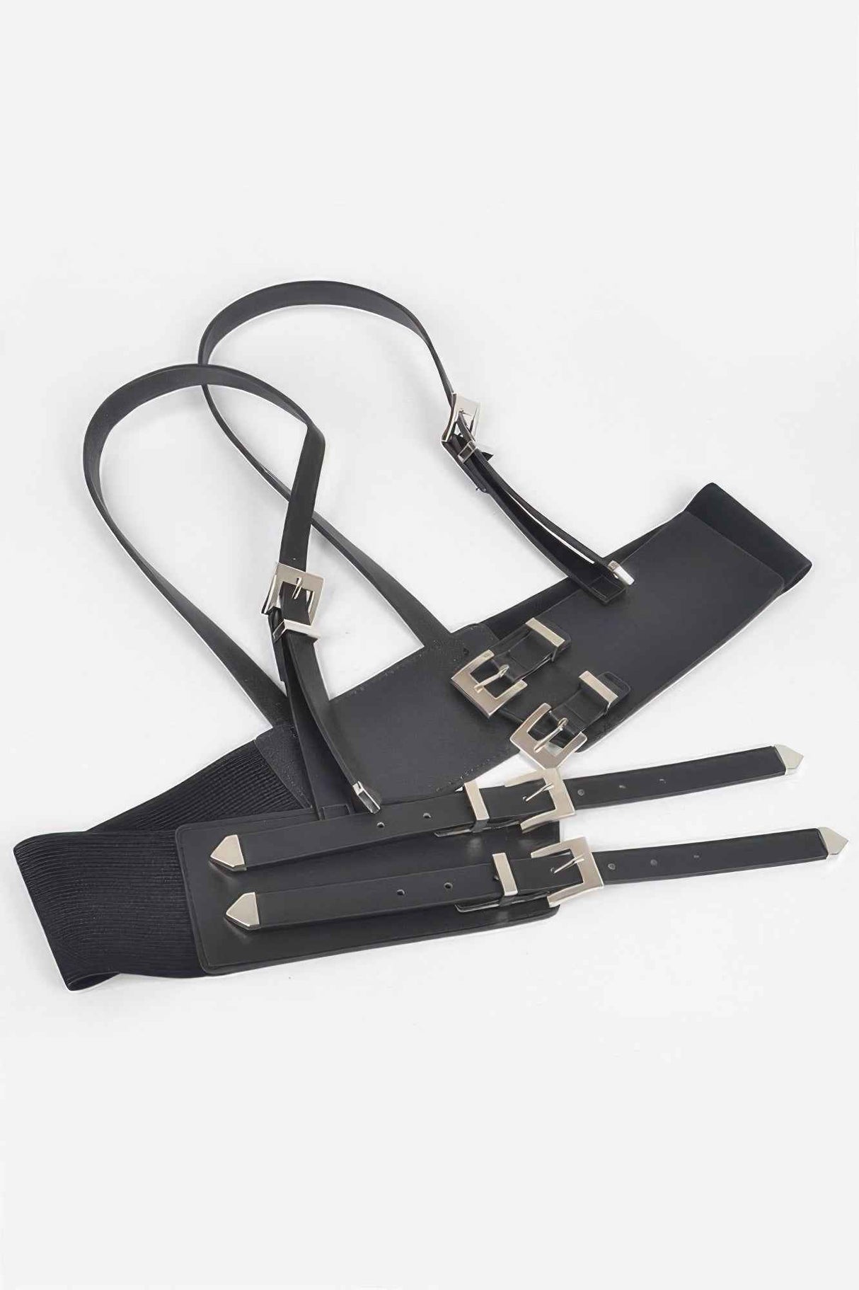 Multi Buckle Plus Size Harness Belt