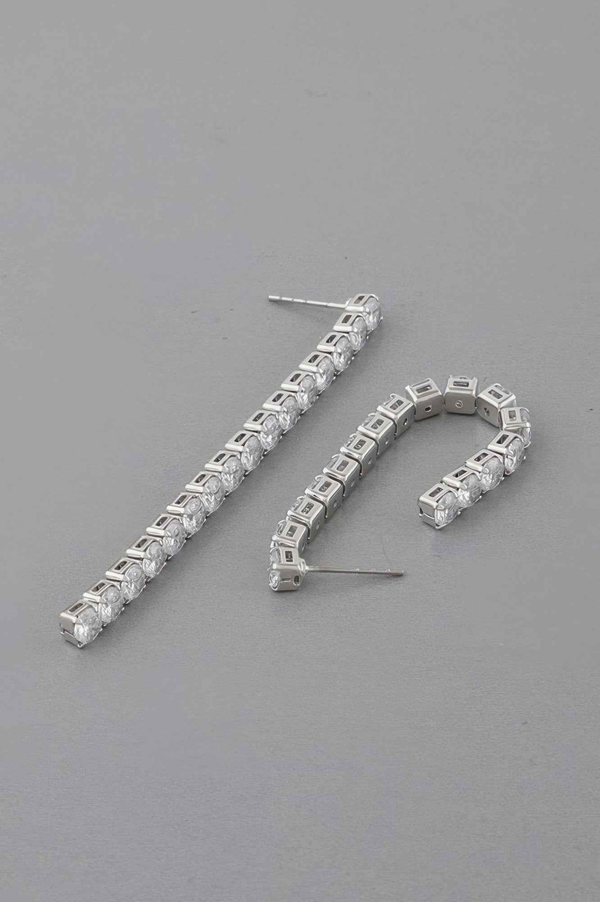 Rhinestone Bar Drop Earrings