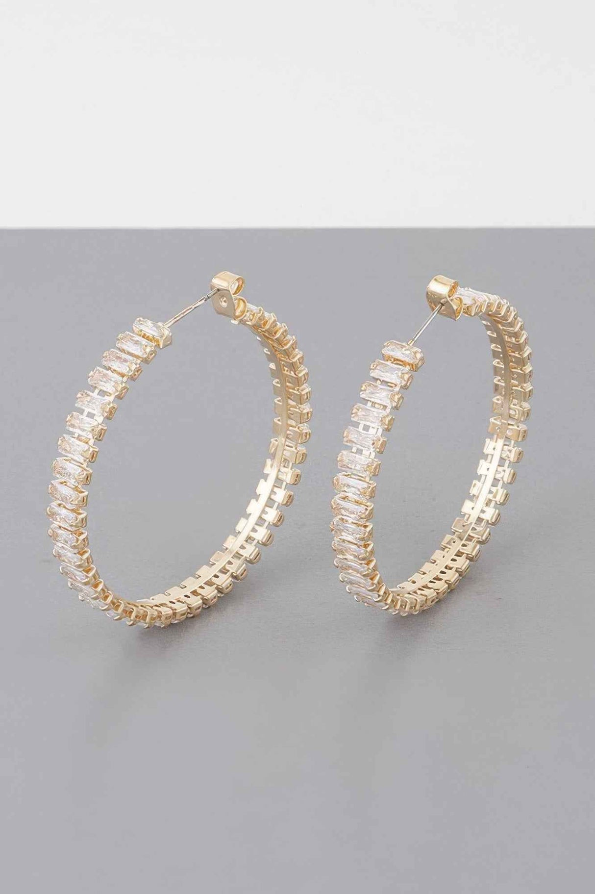 Multi Crystal Hoop Earrings