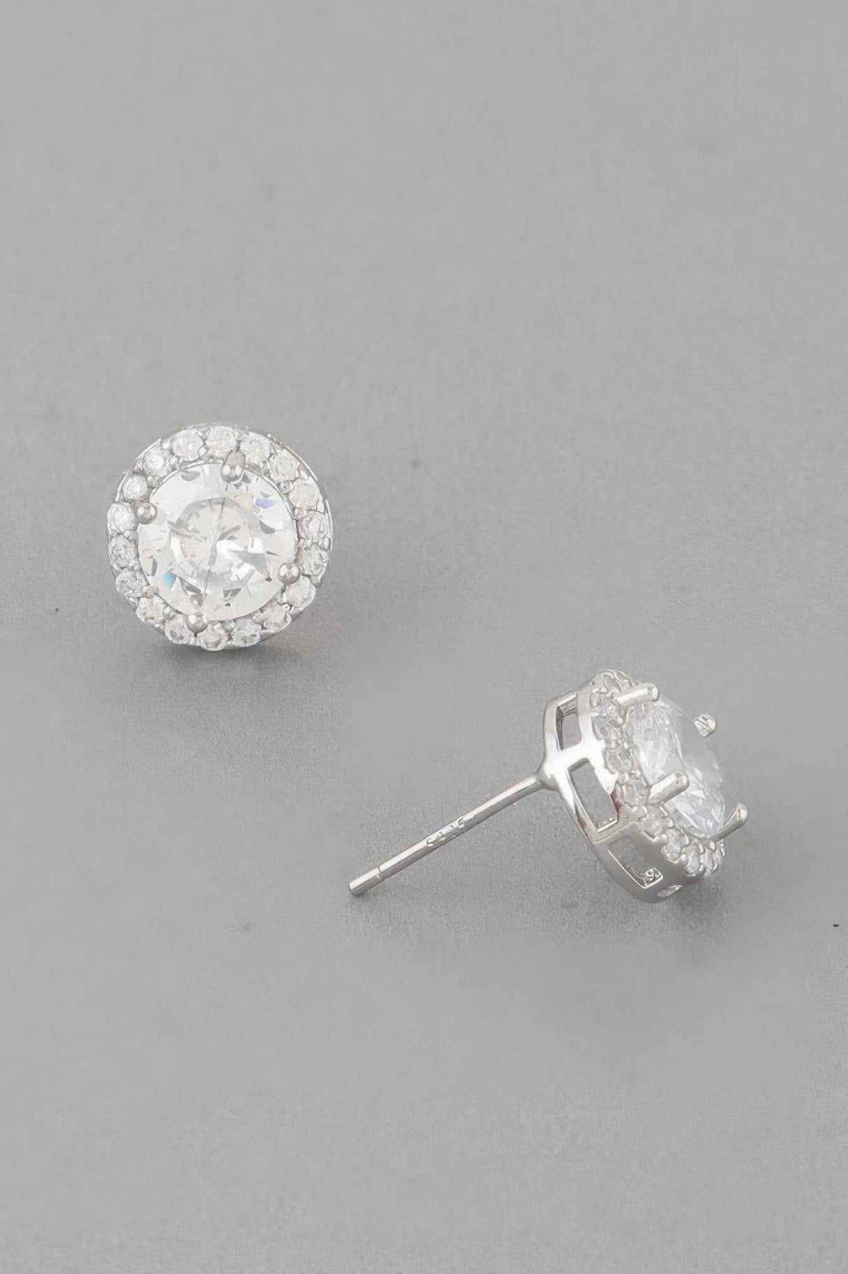 Jeweled Round Stud Earrings