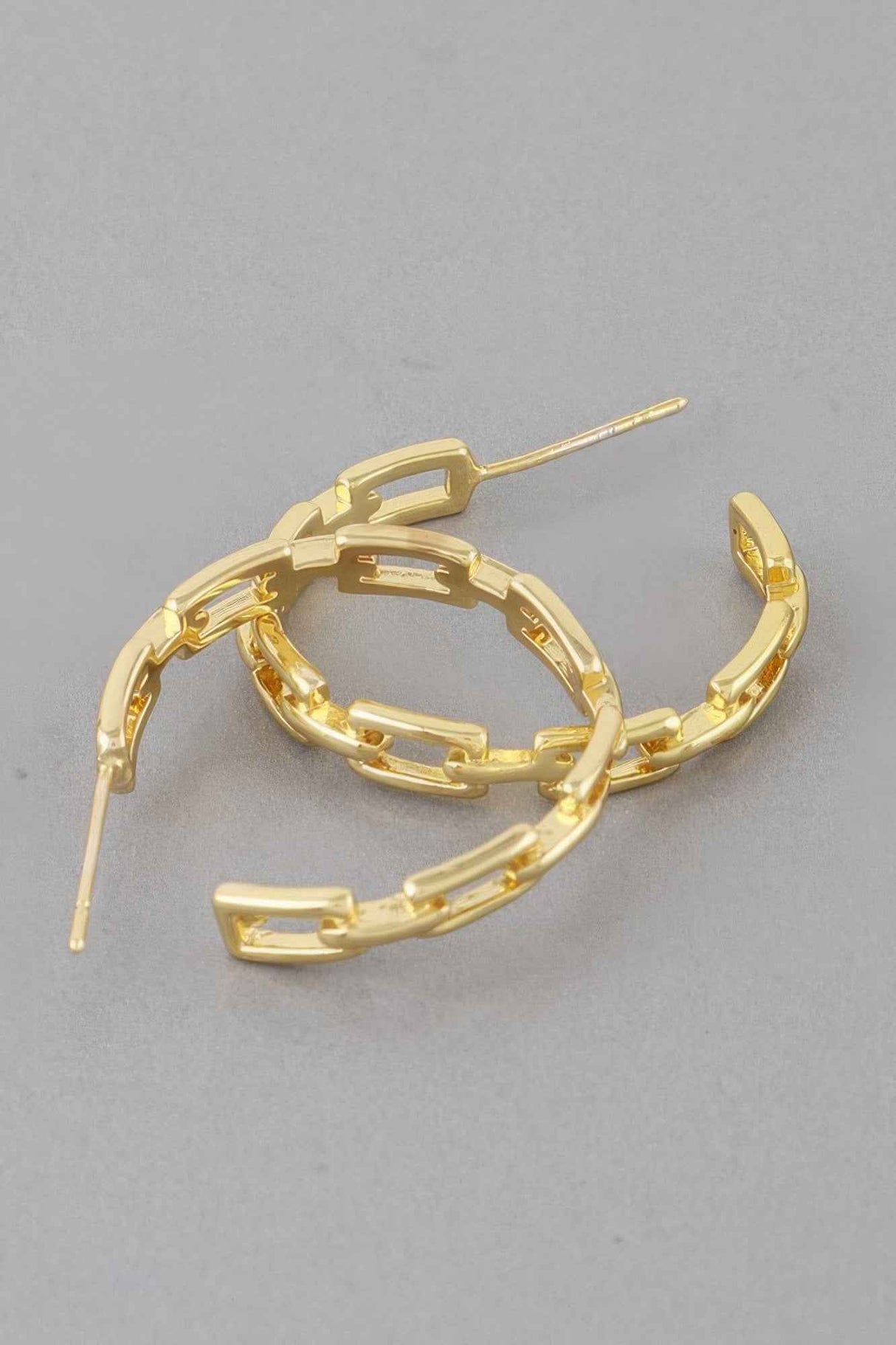 Link Chain Hoop Earrings