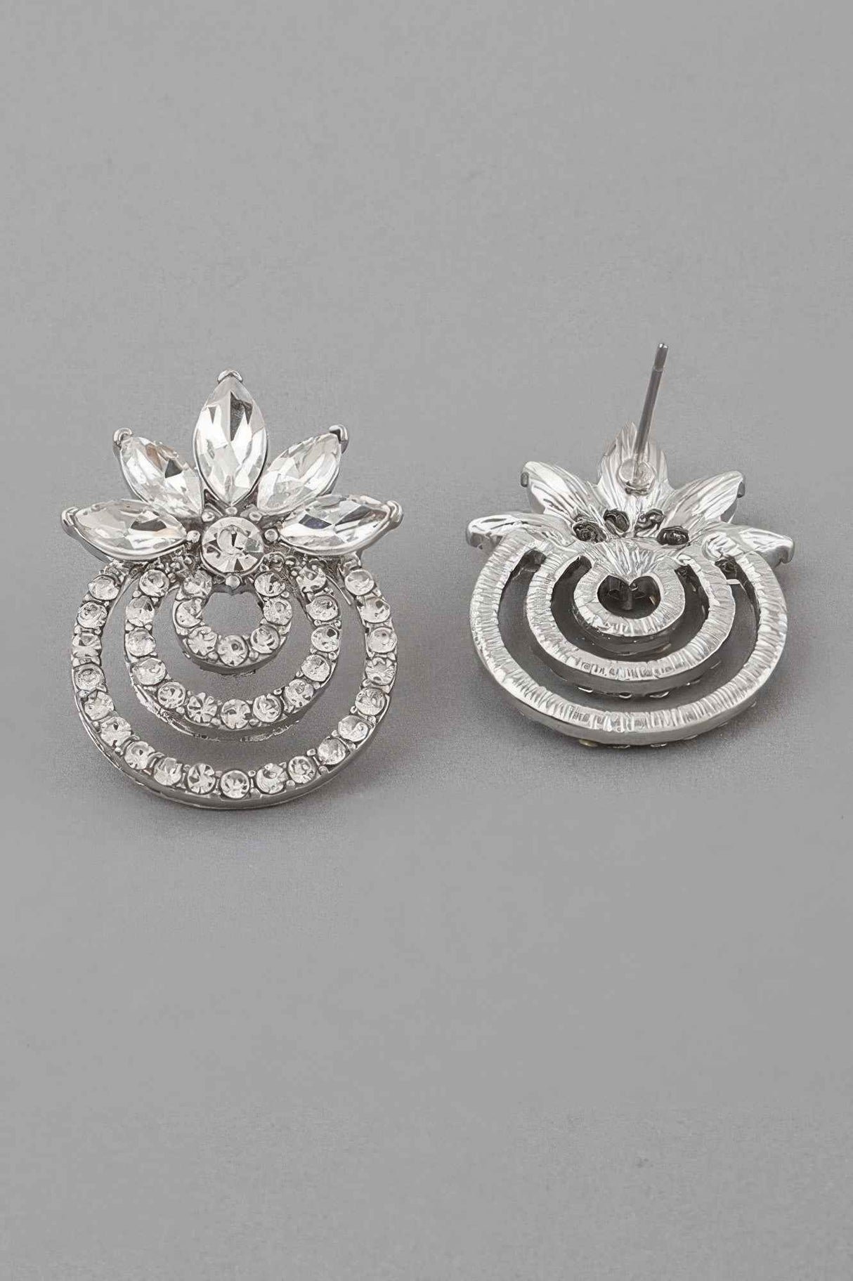 Triple Rhinestone Drop Earrings