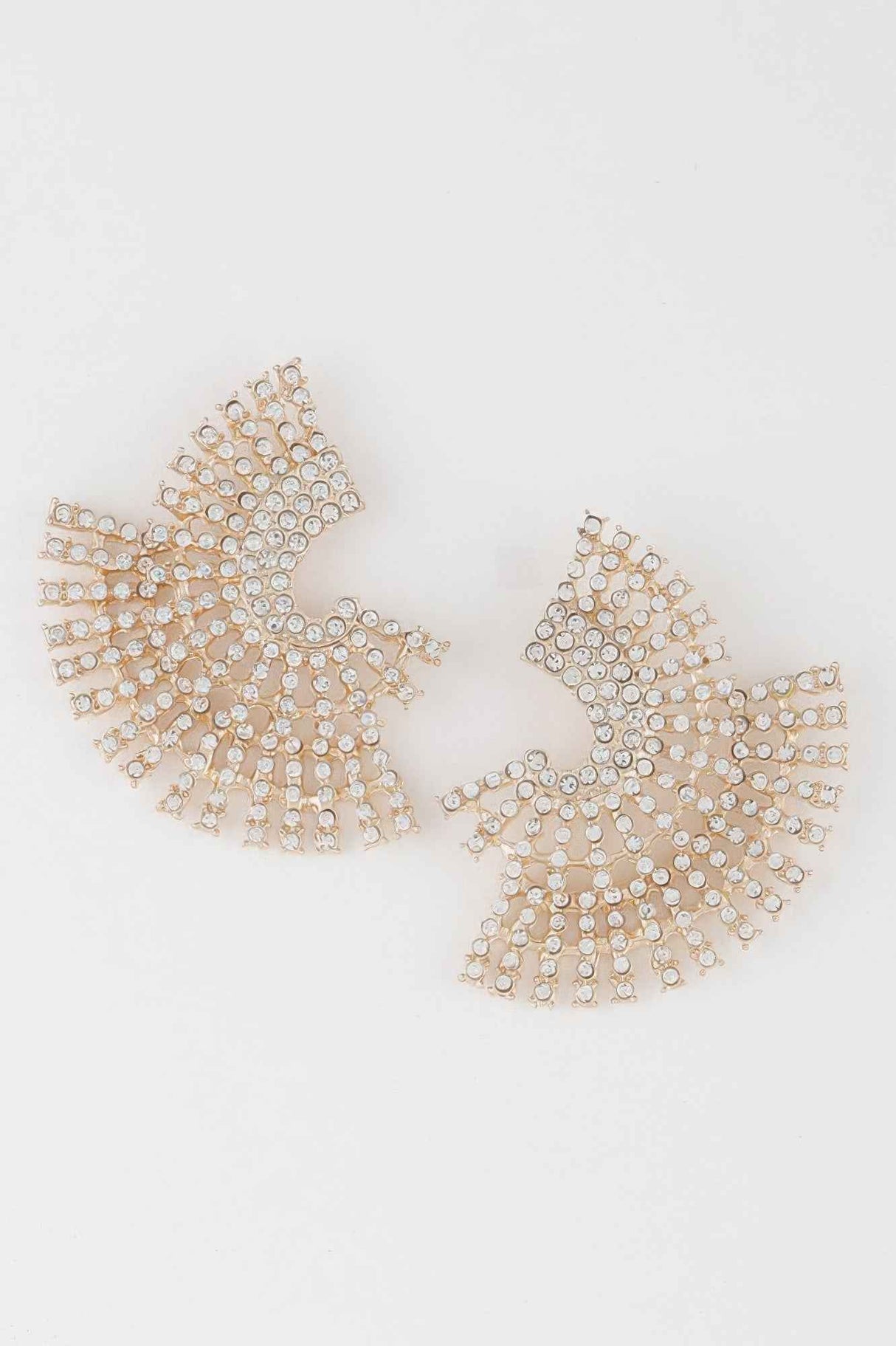 Multi Rhinestone Disk Earrings