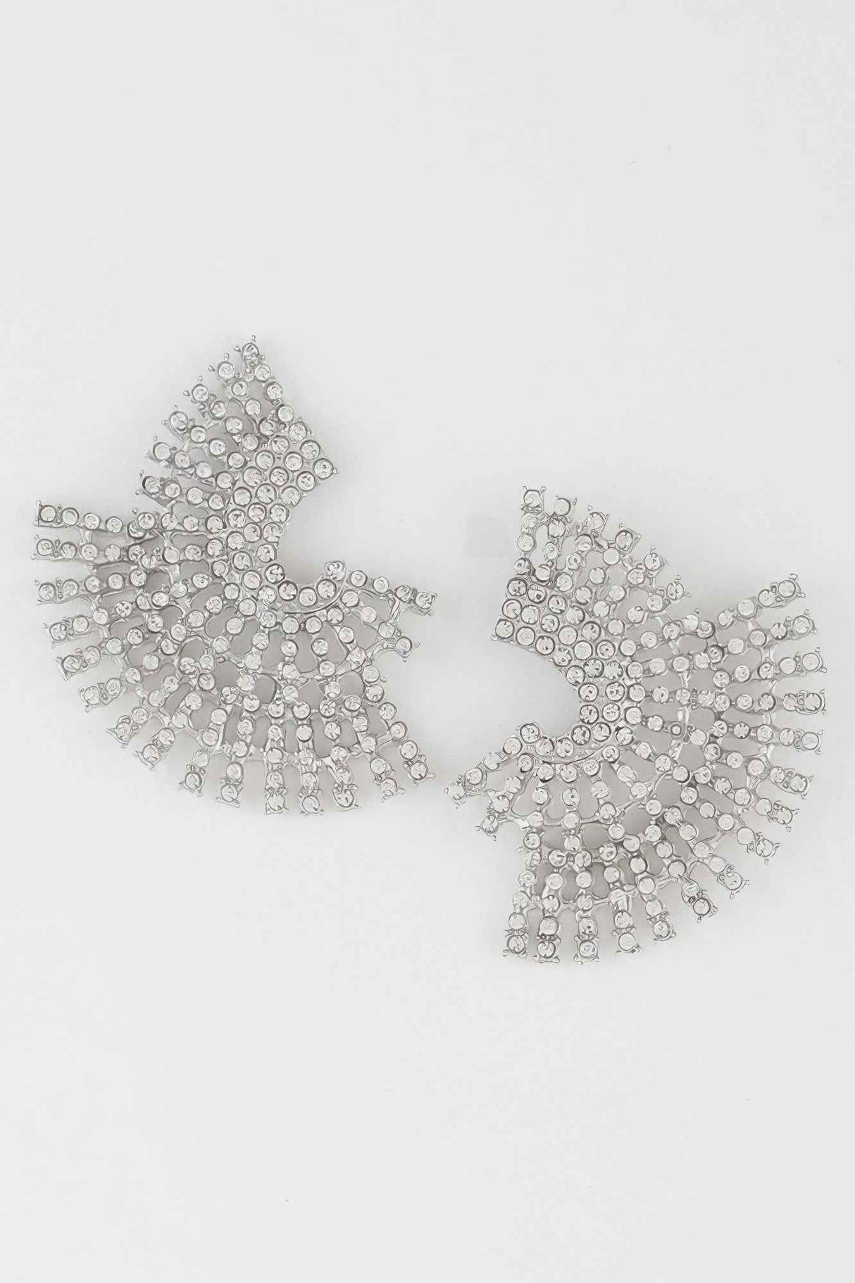 Multi Rhinestone Disk Earrings