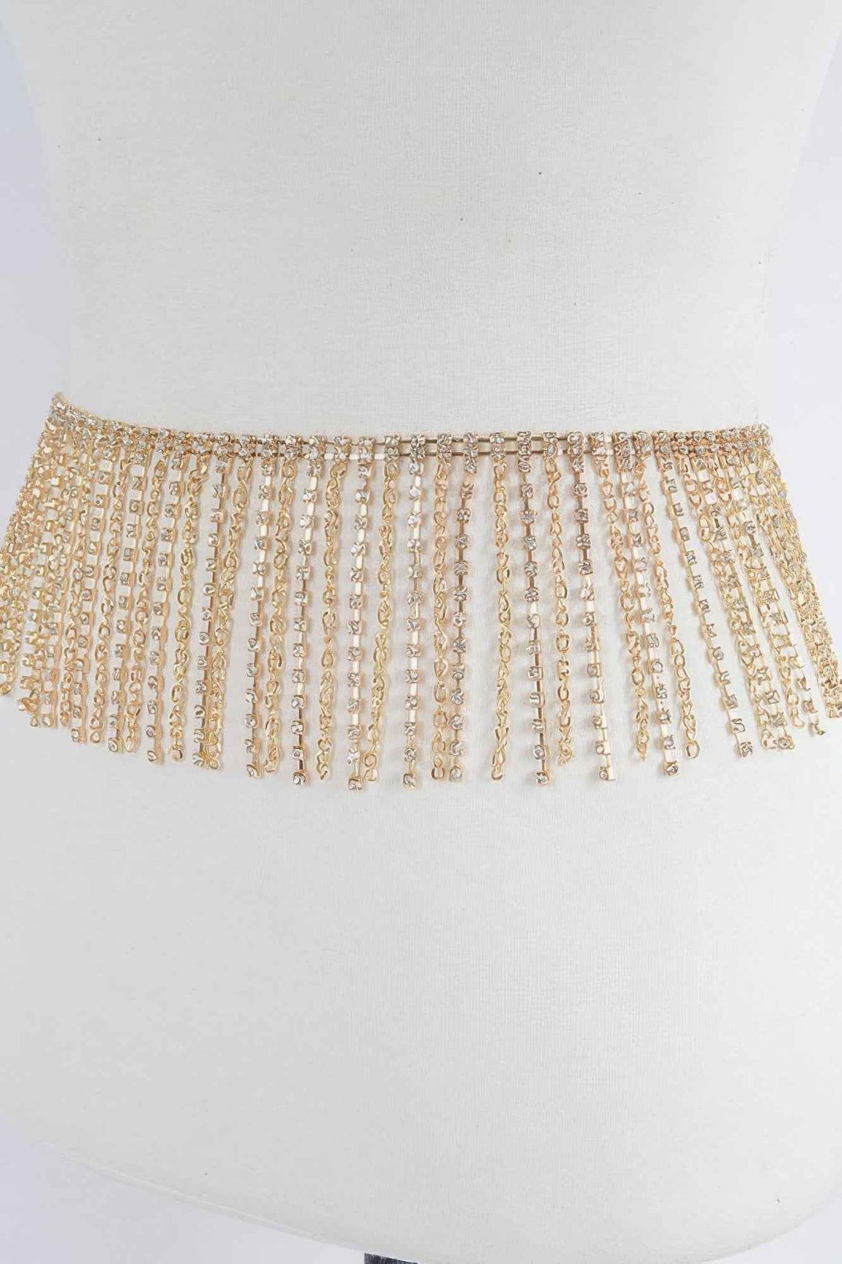 Rhinestone Curtain Belt