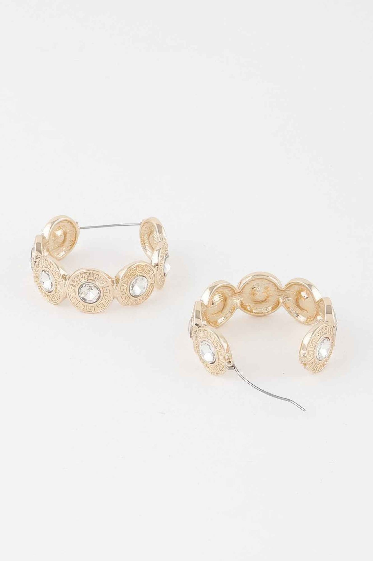 Greek Key Hoop Earrings