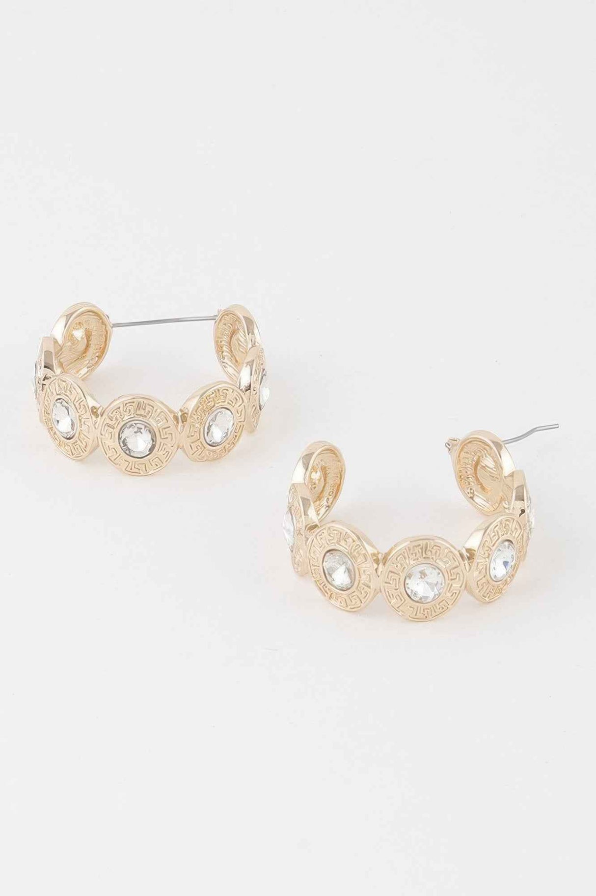 Greek Key Hoop Earrings