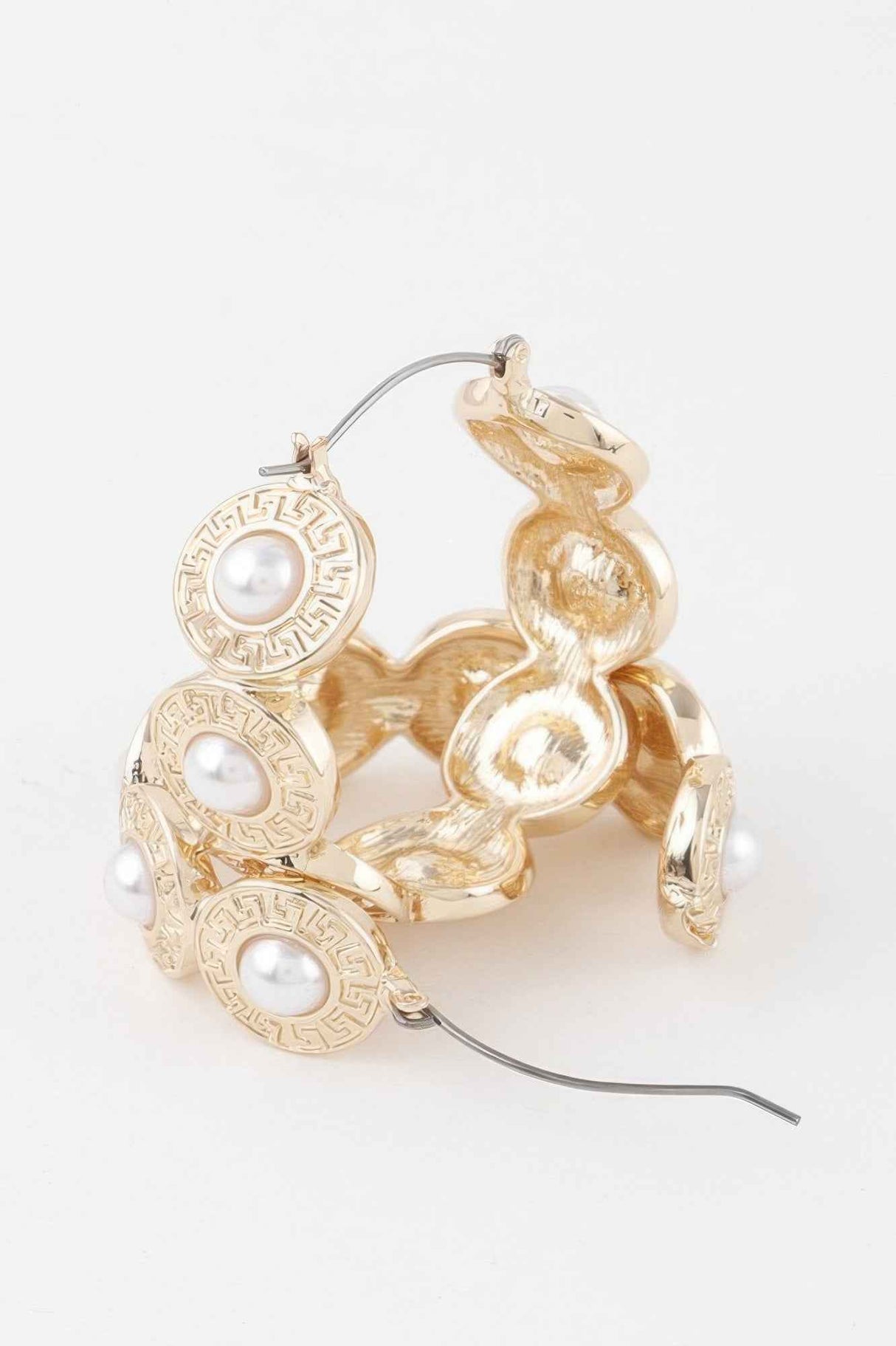 Greek Key Hoop Earrings