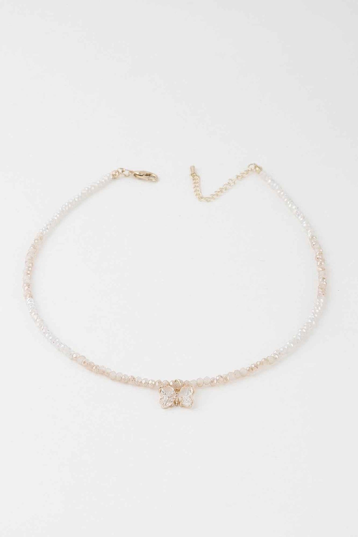 Crystal Butterfly Beaded Necklace