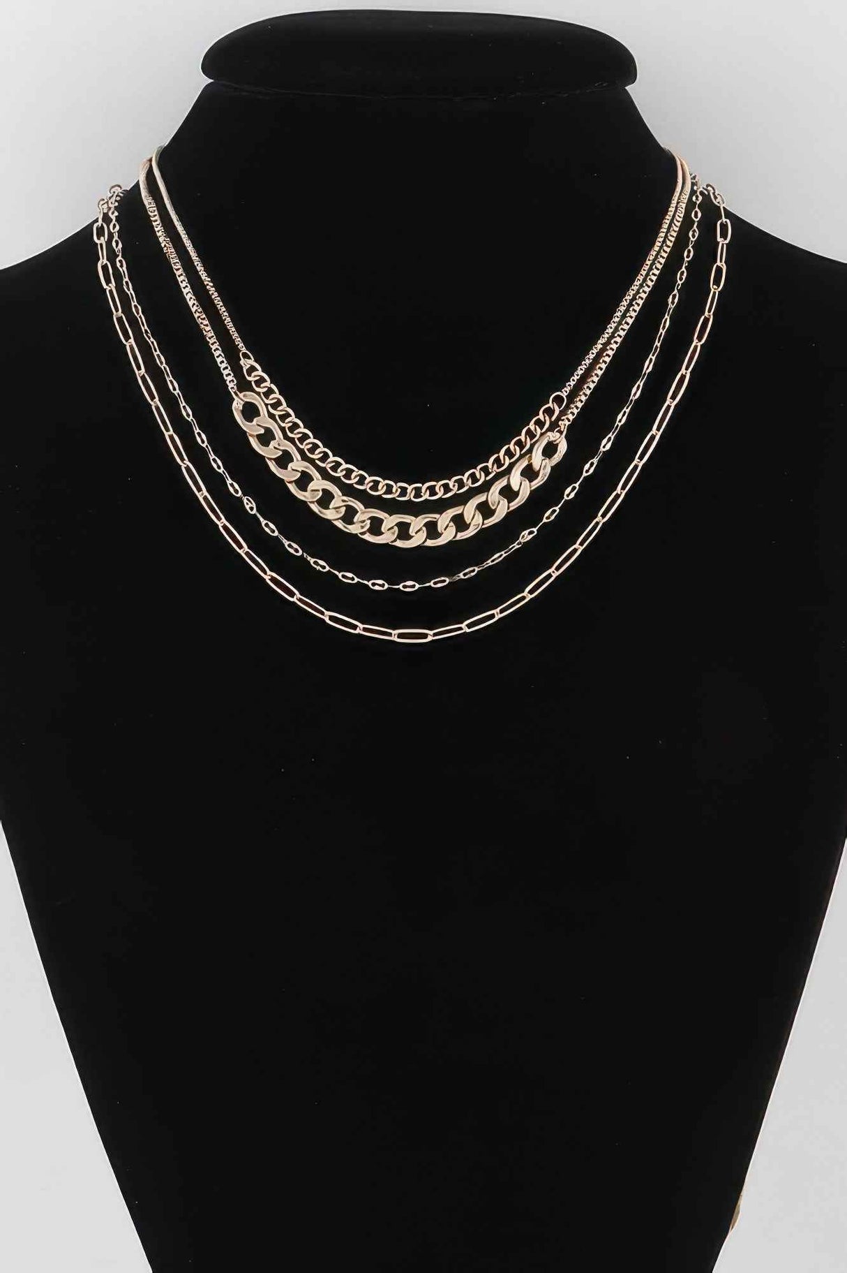 Multi Curb Mariner Chain Necklace