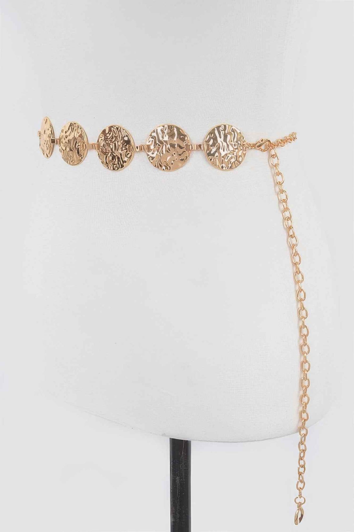 Hammered Metal Chain Belt
