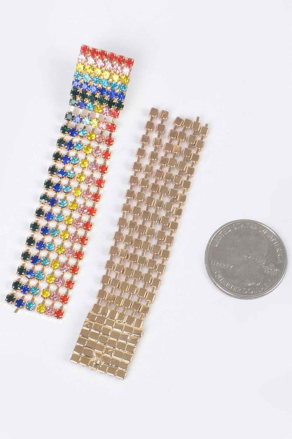Rainbow Rhinestones Drop Earrings