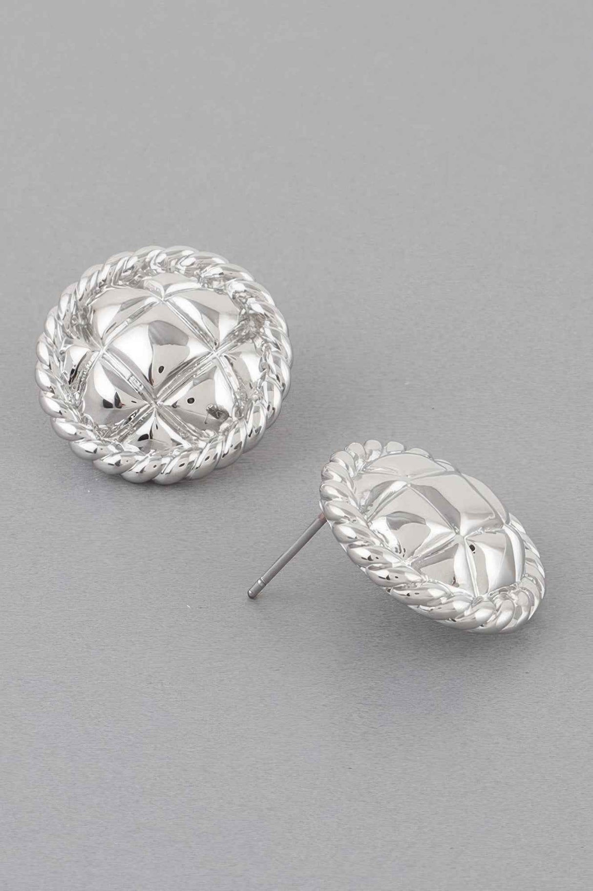 Quilted Twist Stud Earrings