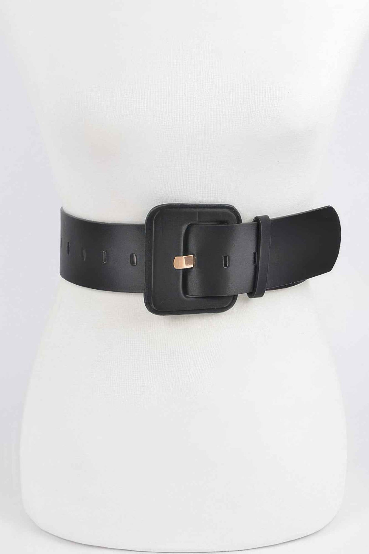 Micro Suede Wide Buckle Belt