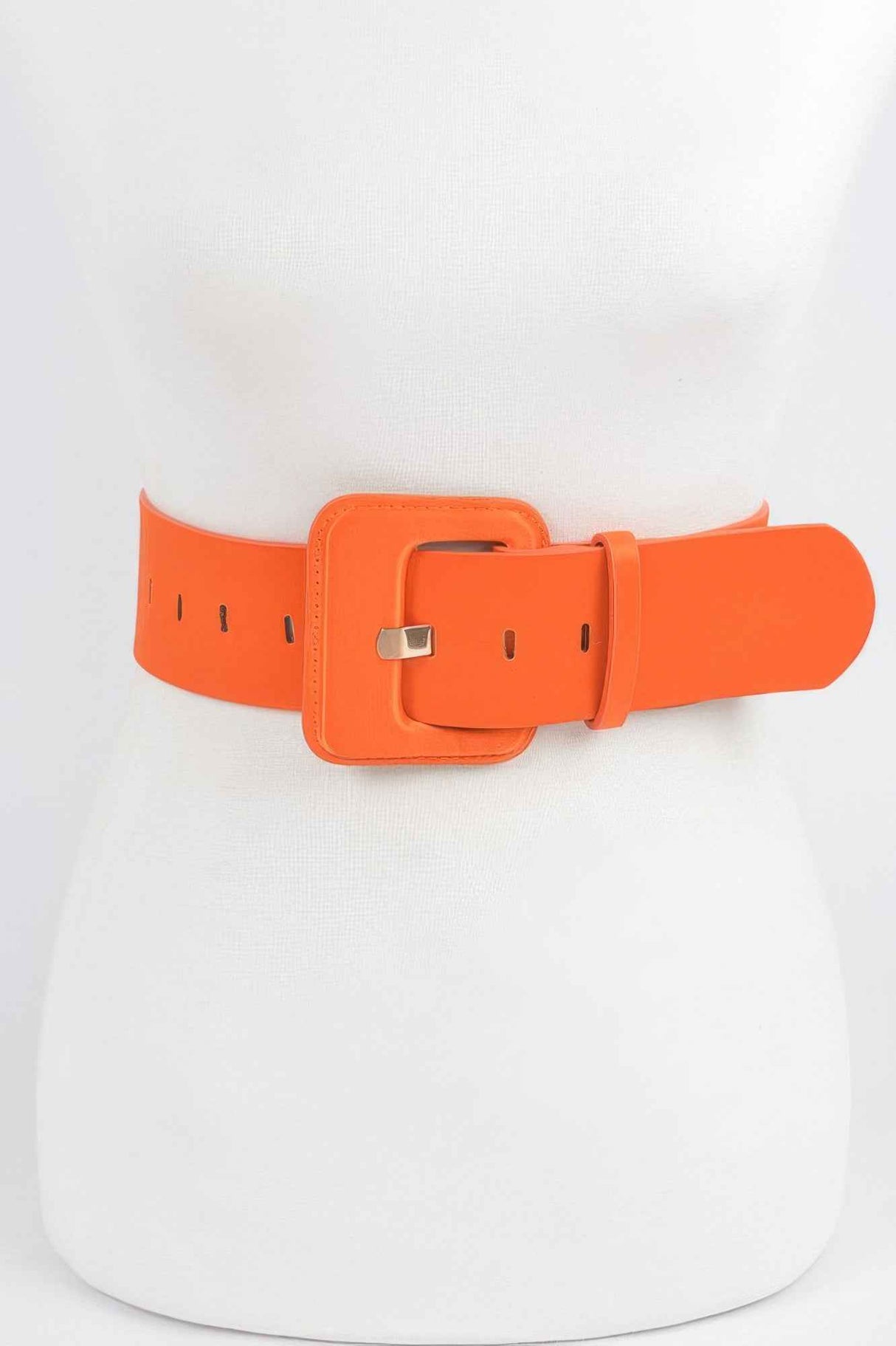 Micro Suede Wide Buckle Belt