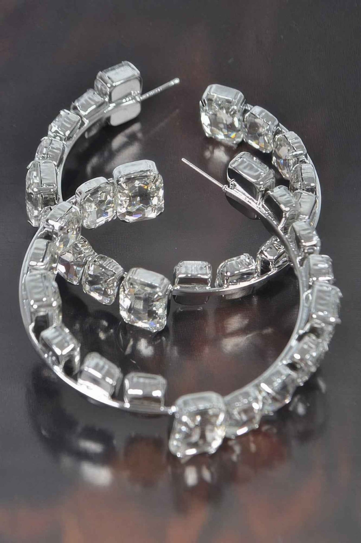 Stone Hoop Earring