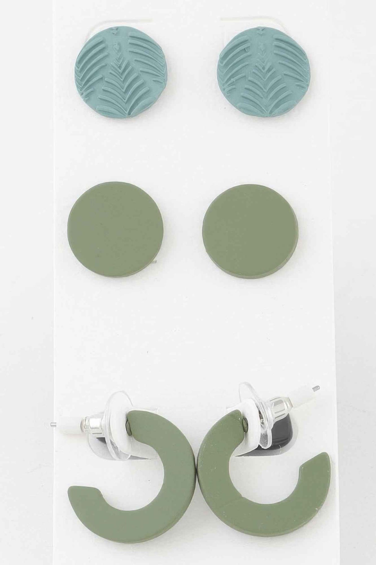 Two Toned Nature Earrings Set