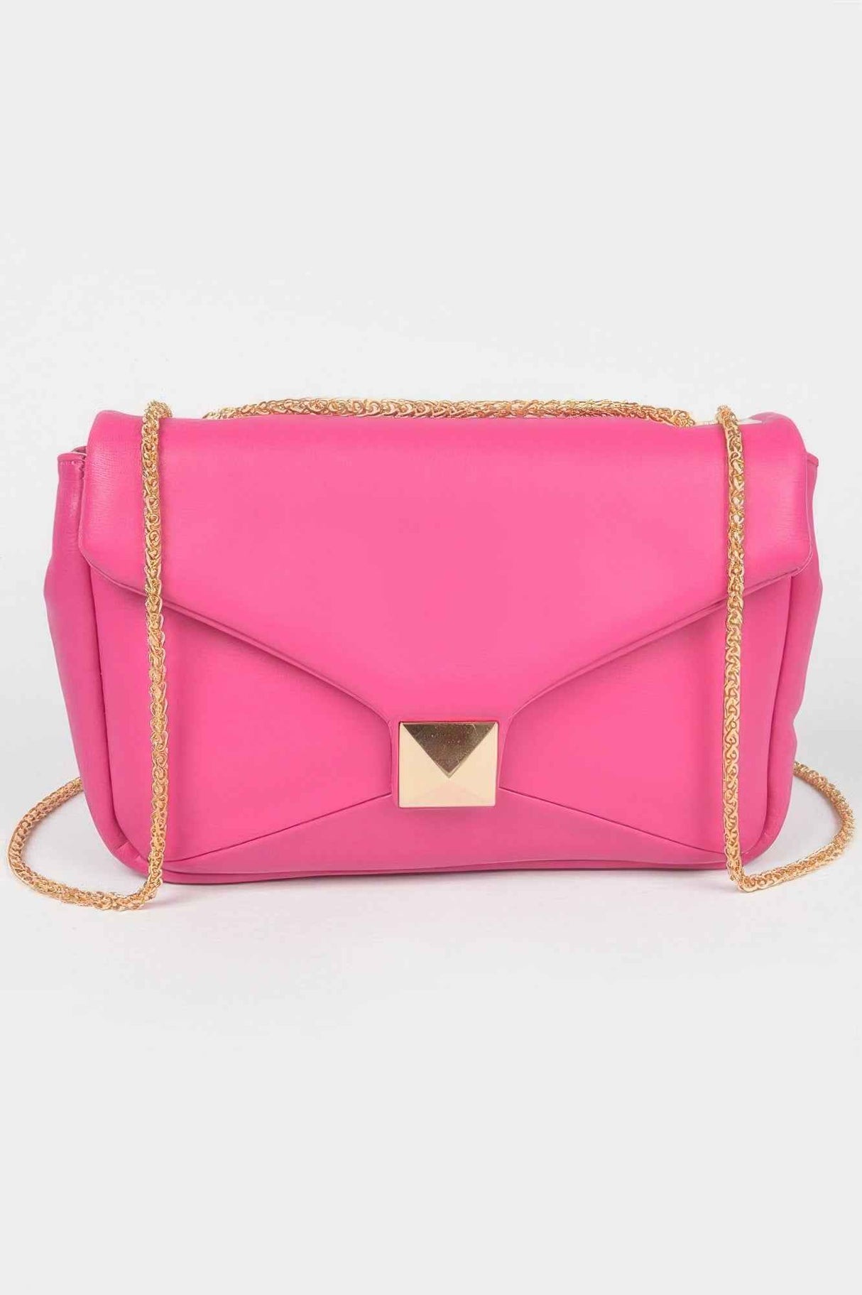 Faux Leather Flap Crossbody Bag