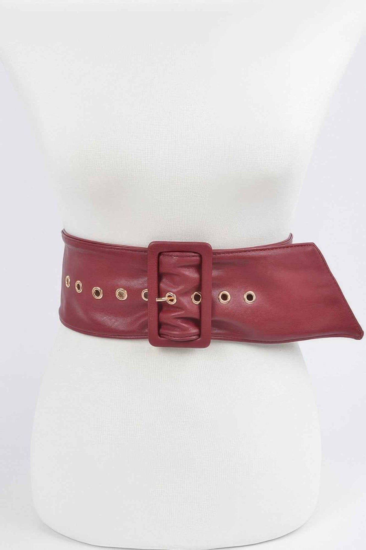 Monotone Leather Buckle Belt