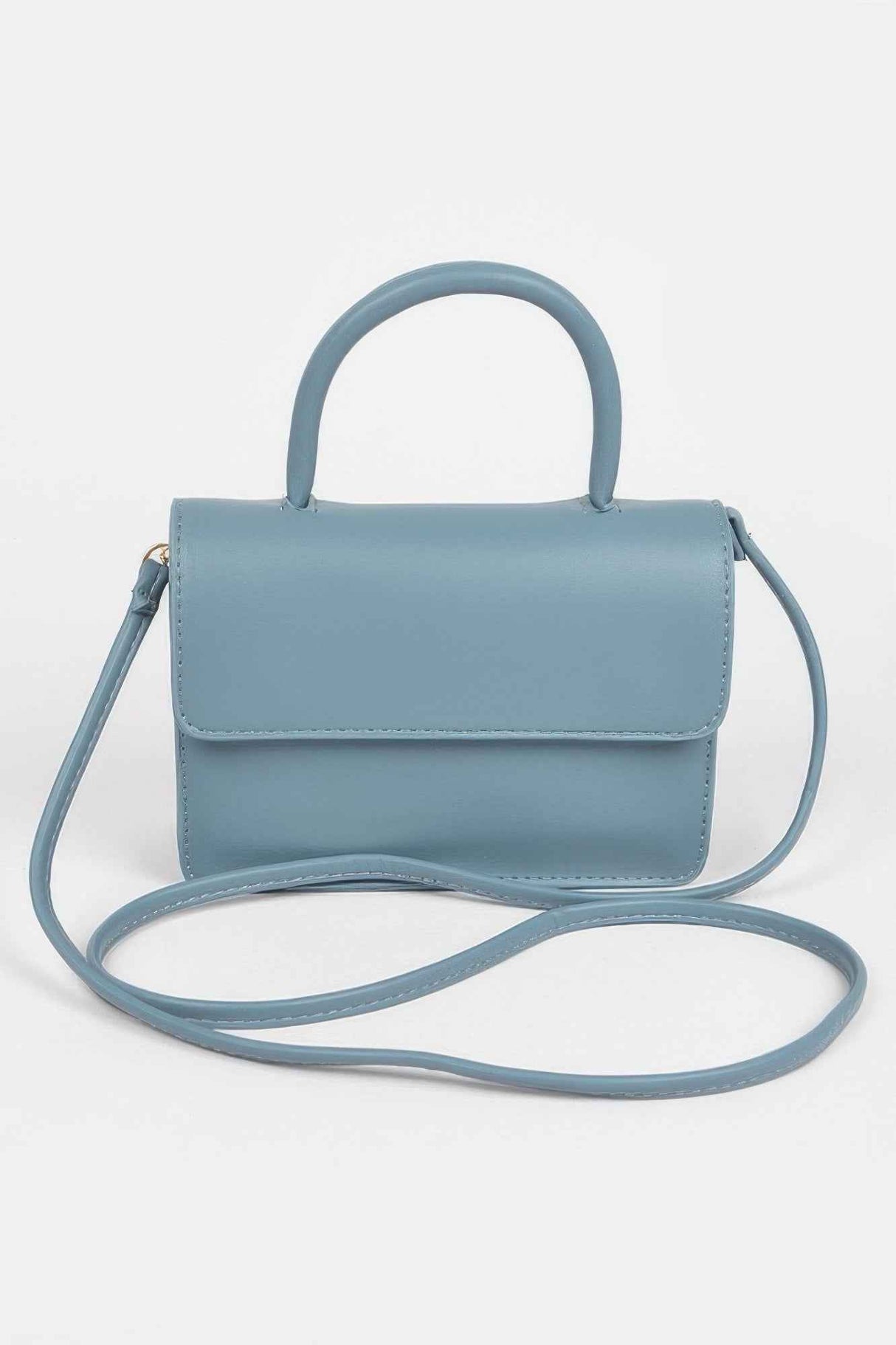 Faux Leather Pleated Shoulder Strap Bag