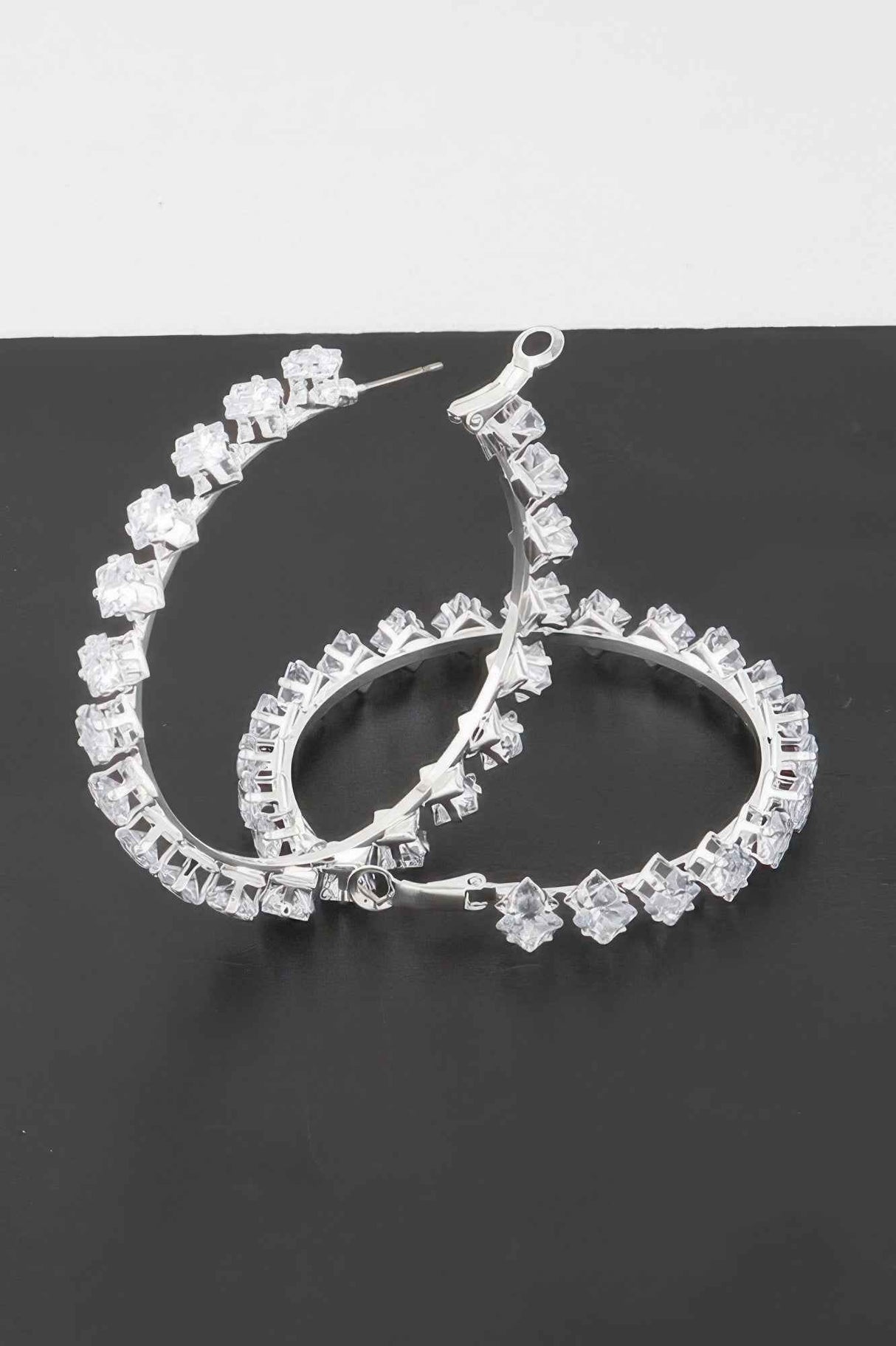 Crystal Star Hoop Earrings