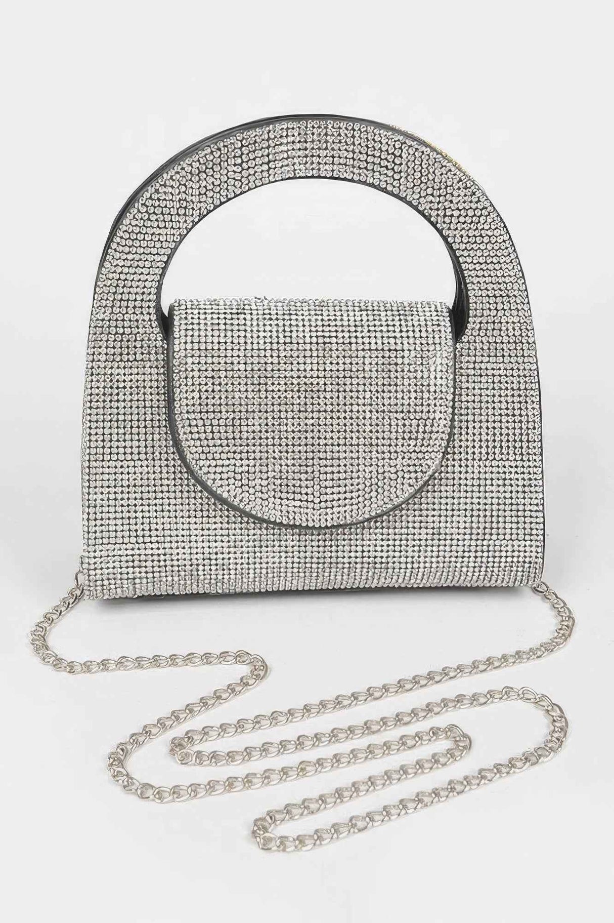 Rhinestone Top Handle Bag