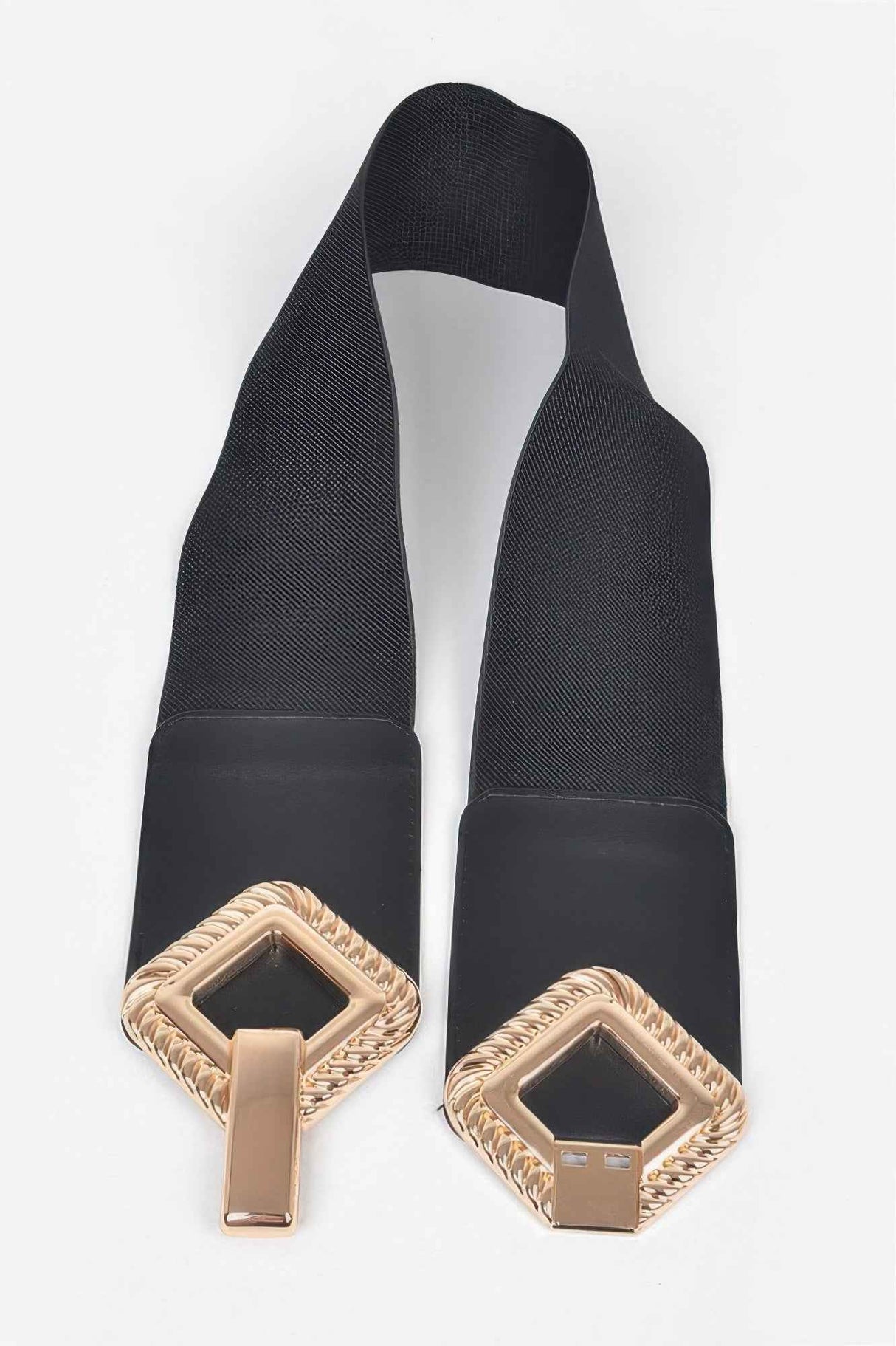 Big Metal Buckle Stretch Belt