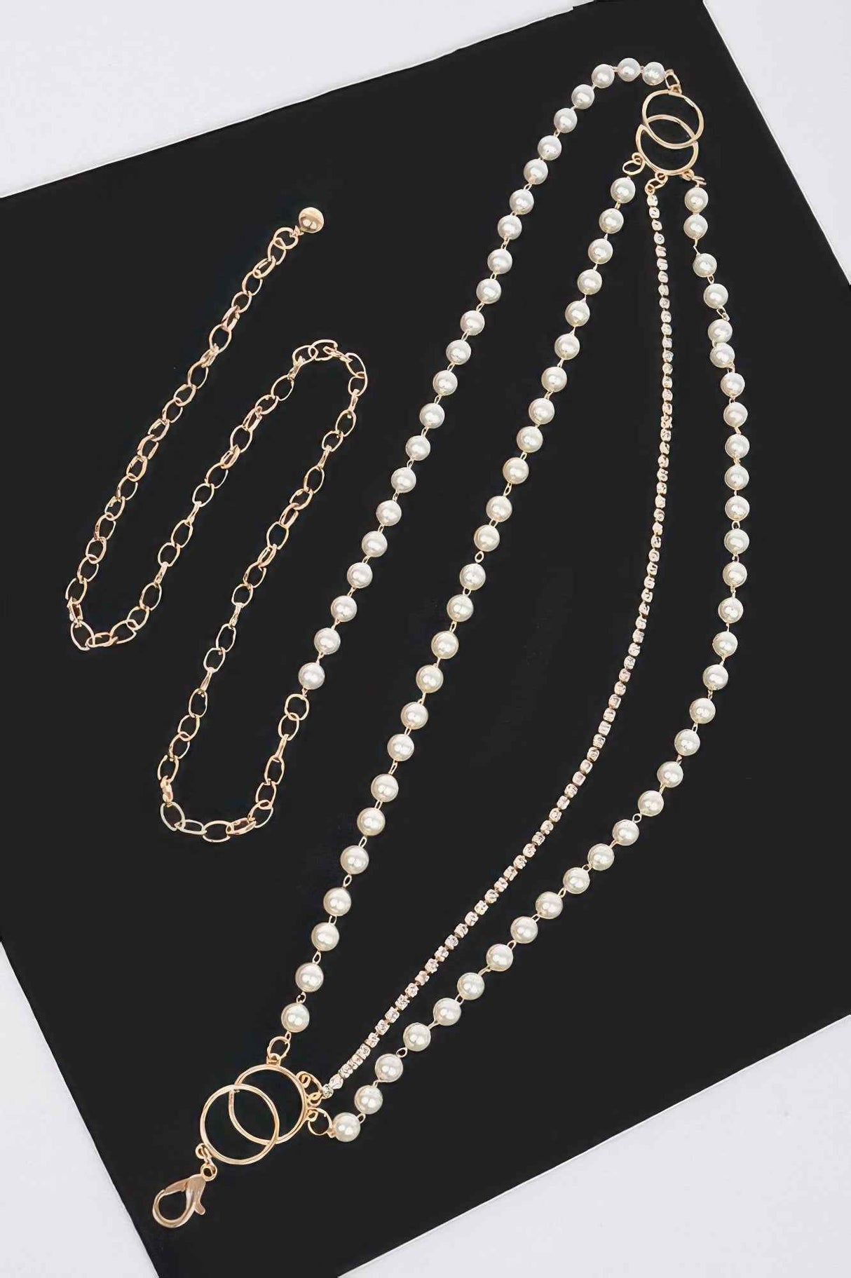 Pearl Layered Chain Belt