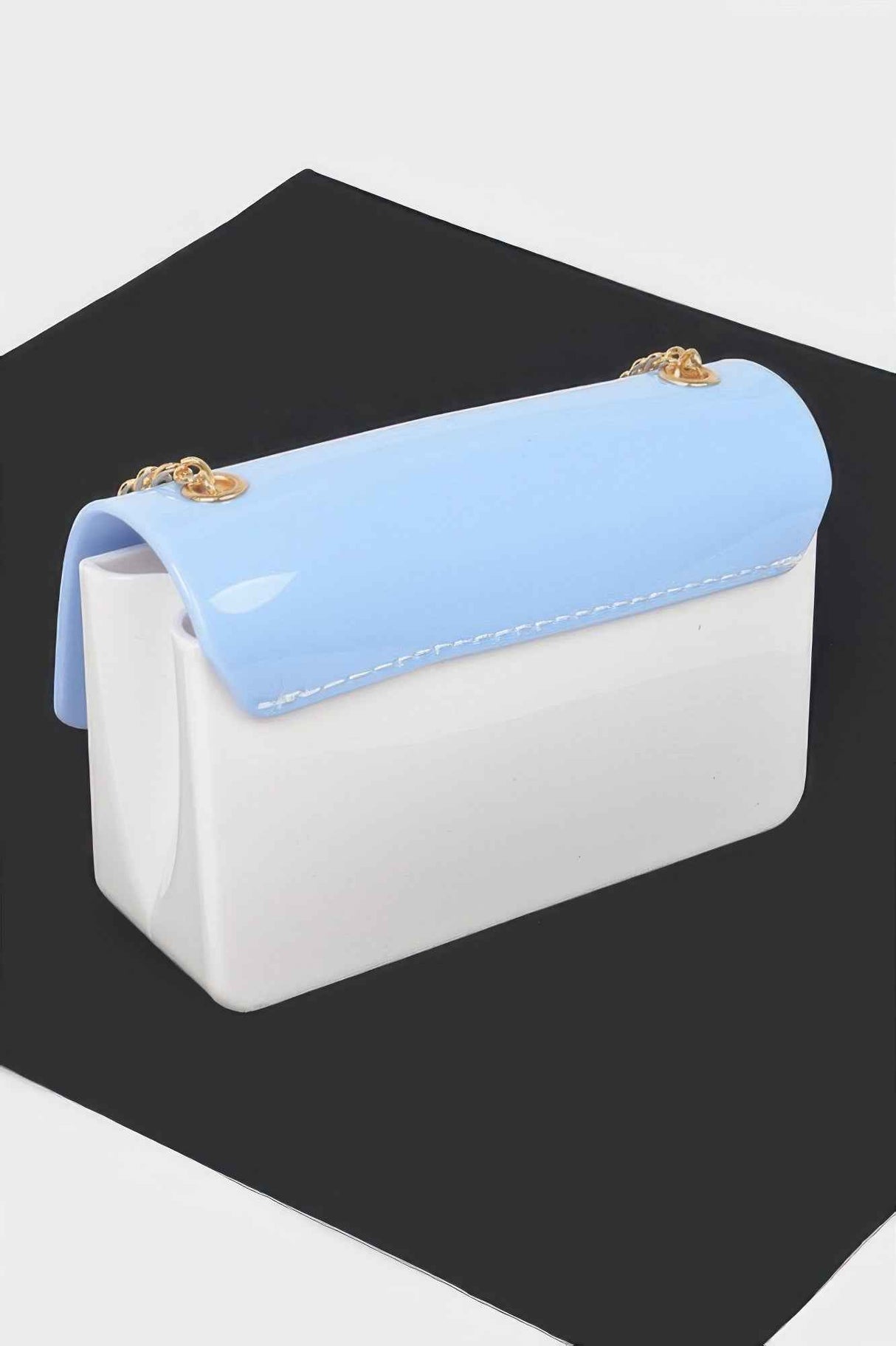 Two Toned Gold Metal Clutch