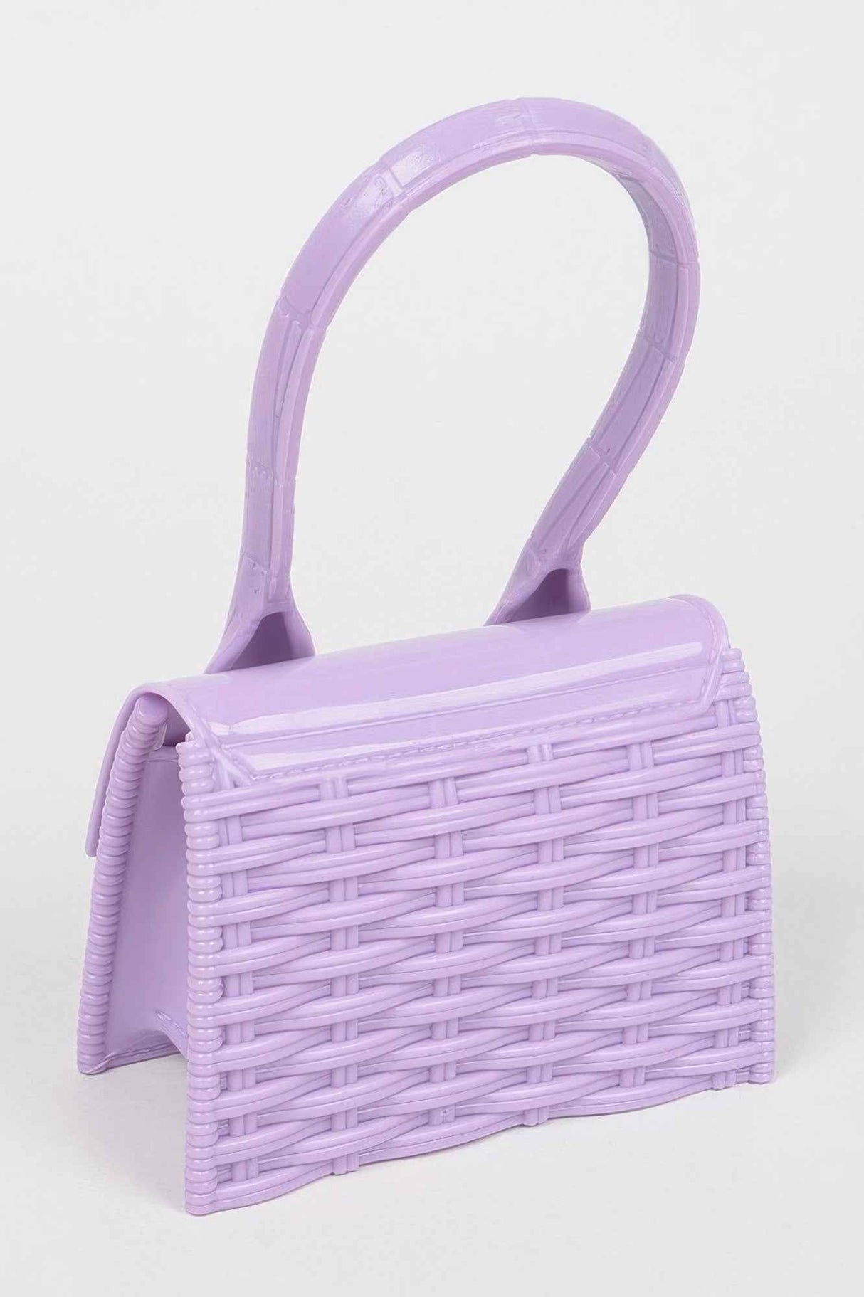 Weaved Top Handle Clutch
